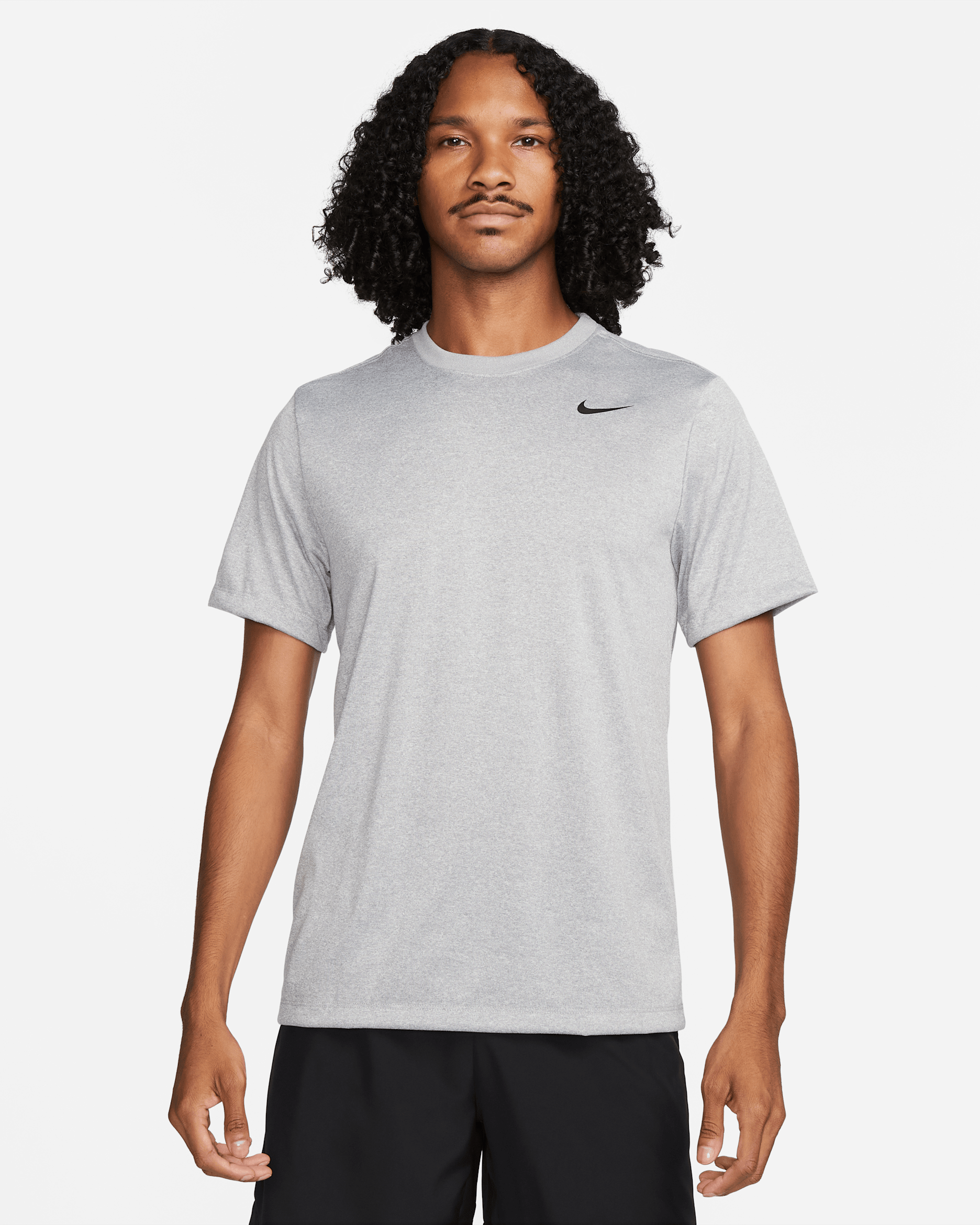 Nike Dri-FIT Legend Men's Fitness T-Shirt - Tumbled Grey/Flat Silver/Heather/Black