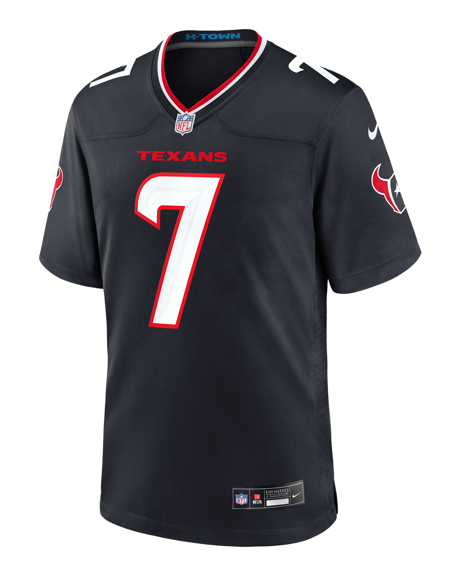 C.J. Jersey de fútbol americano Nike de la NFL Game para hombre Stroud Houston Texans - Azul marino