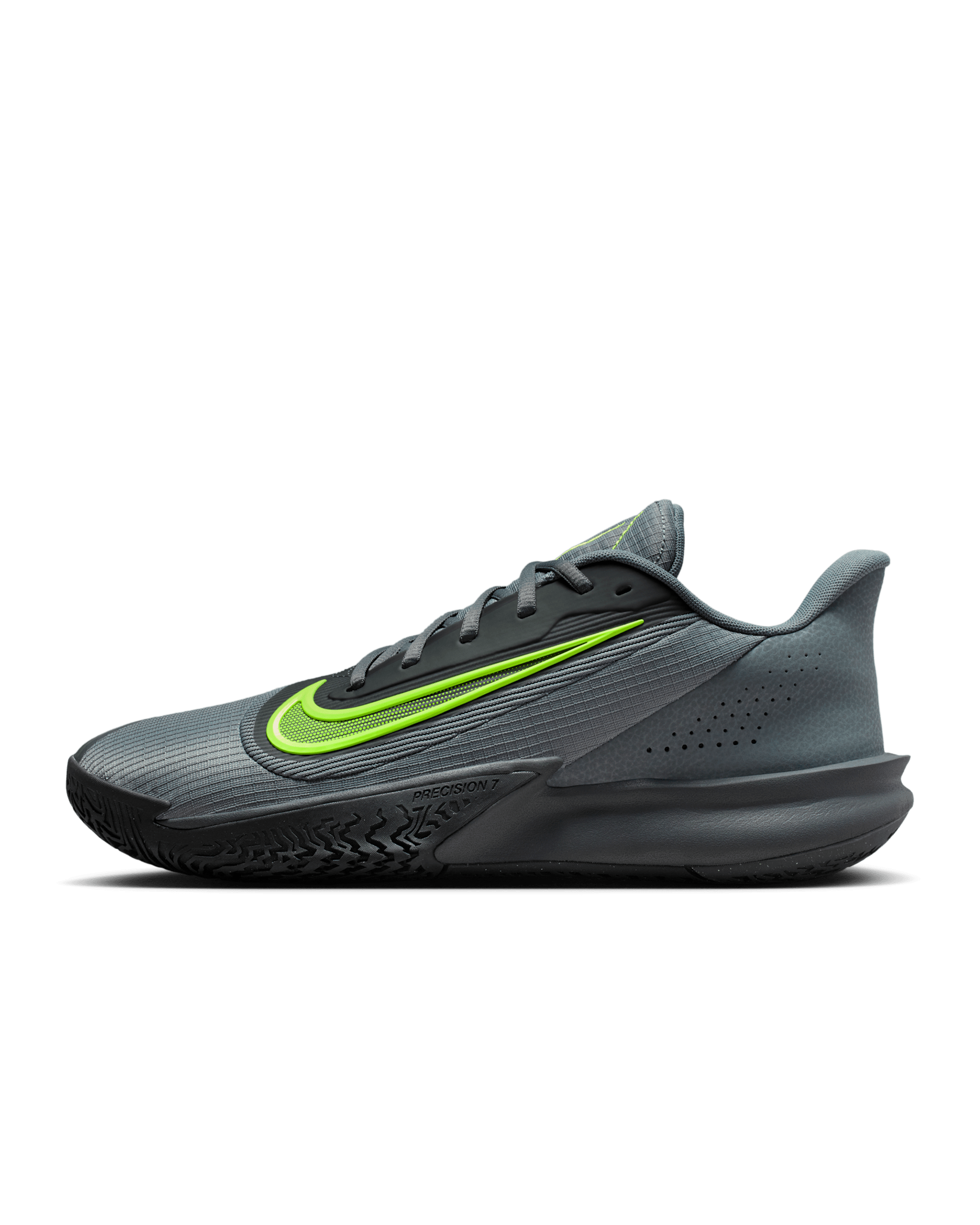 Nike Precision 7 Basketball Shoes - Smoke Grey/Black/Anthracite/Volt