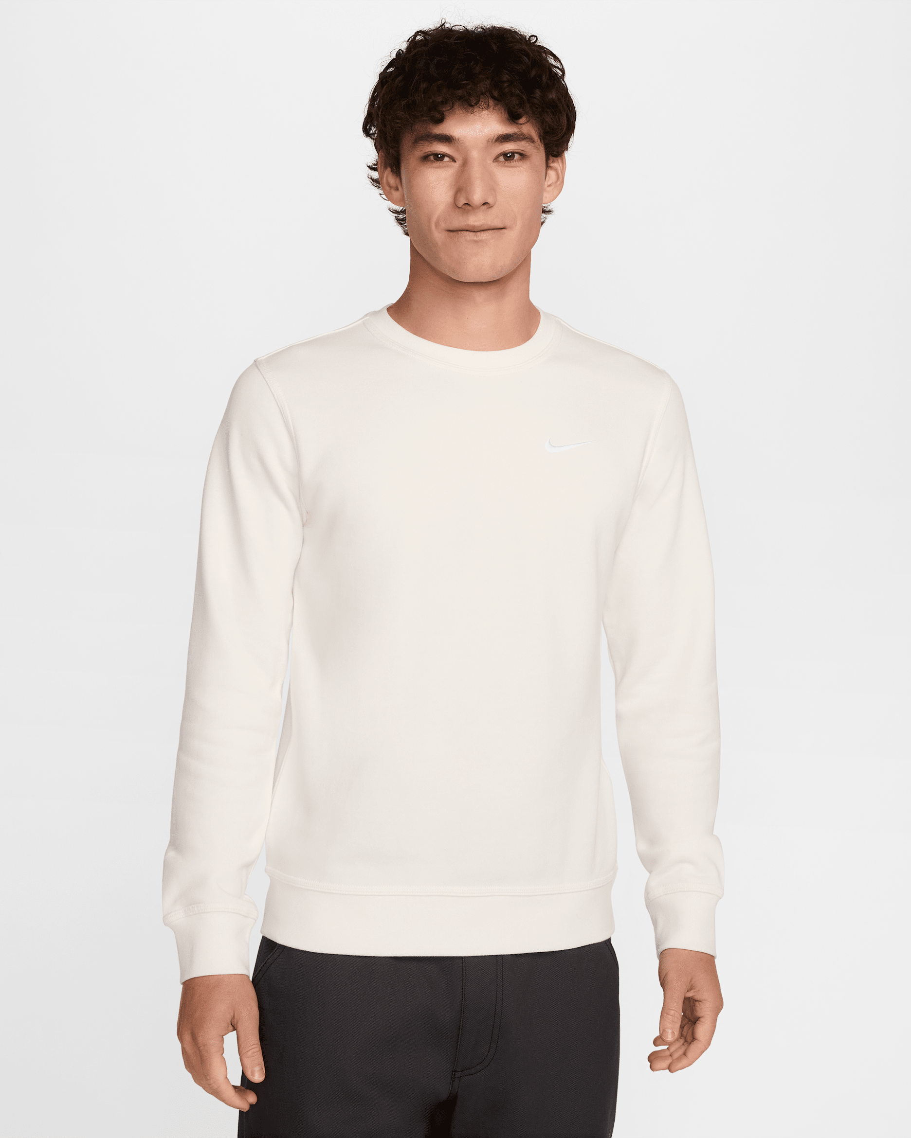 Nike Club Fleece French Terry Crew - Sail/White