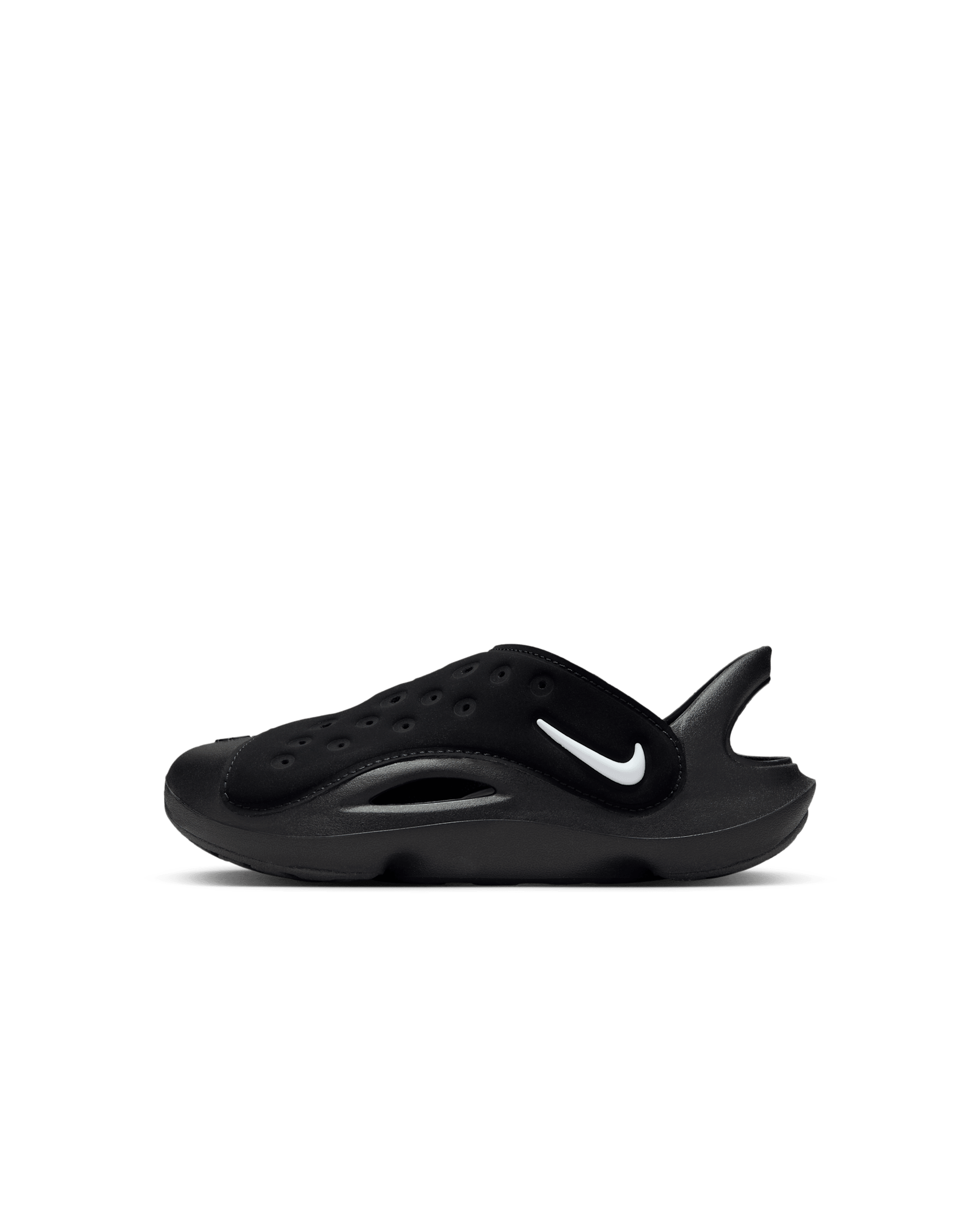 Nike Aqua Swoosh Little Kids' Sandals - Black/Anthracite/White