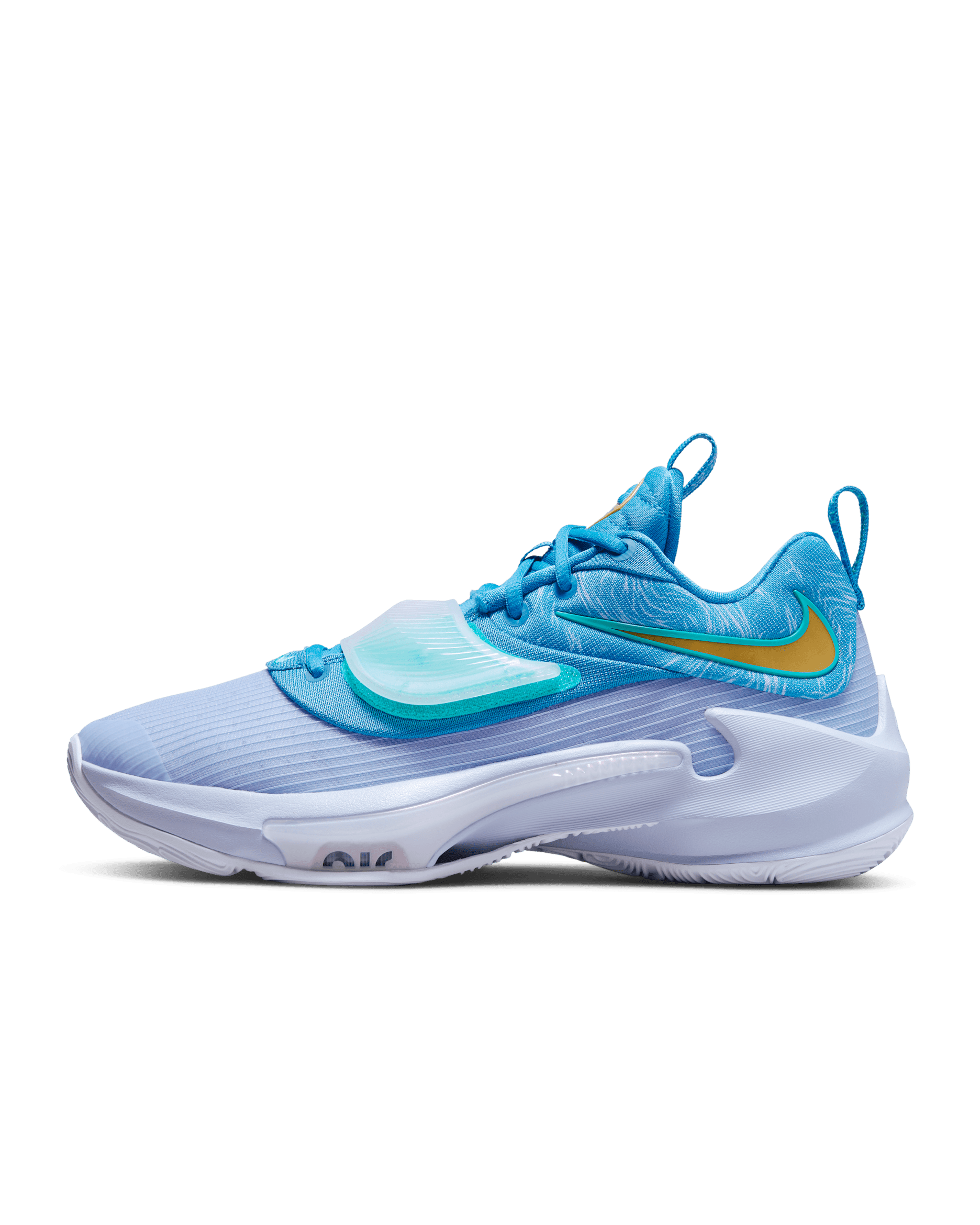 Freak 3 Basketball Shoes - Dutch Blue/Ghost/Dynamic Turquoise/Metallic Gold