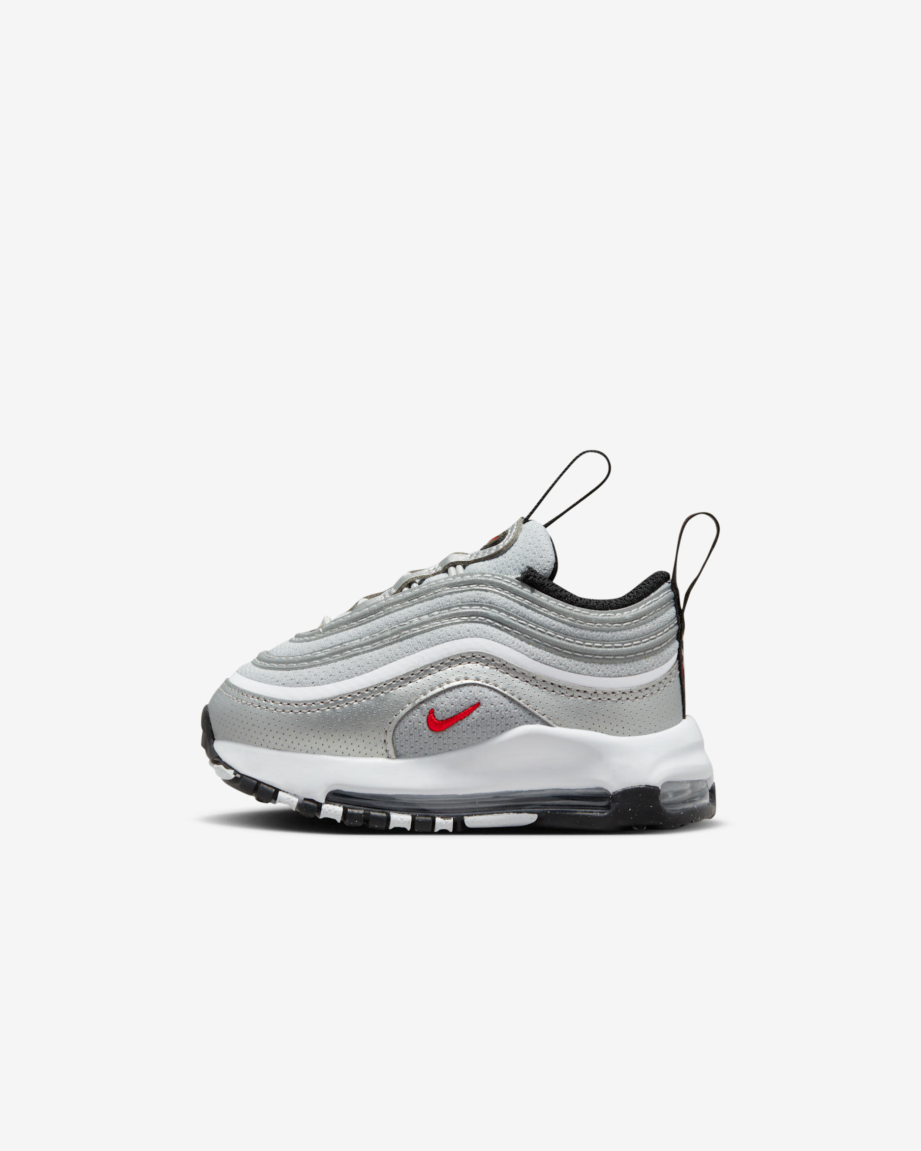 Nike Air Max 97 Baby/Toddler Shoes - Metallic Silver/White/Black/Varsity Red
