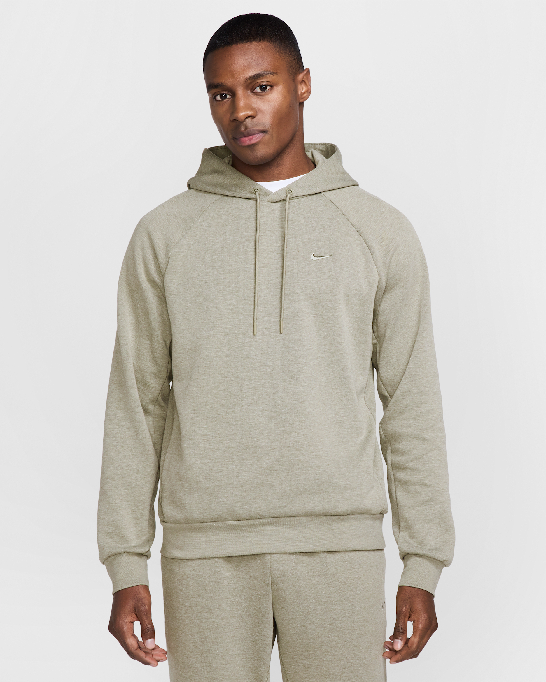 Nike Primary Fleece Men's Dri-FIT UV Pullover Performance Hoodie - Light Army/Heather/Light Army