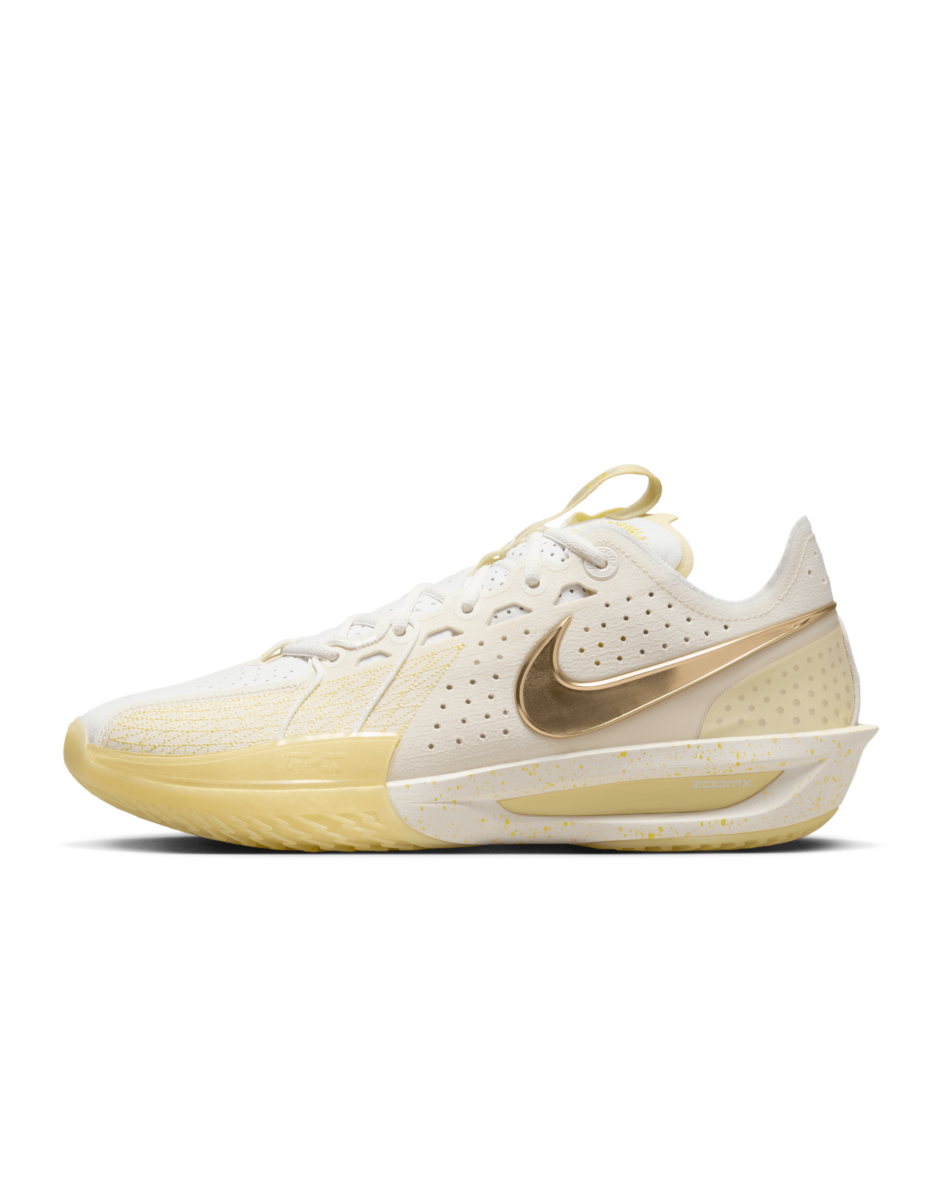 Nike G.T. Cut 3 'Jordan Poole' EP Basketball Shoes - Pale Ivory/Sail/Alabaster/Metallic Gold
