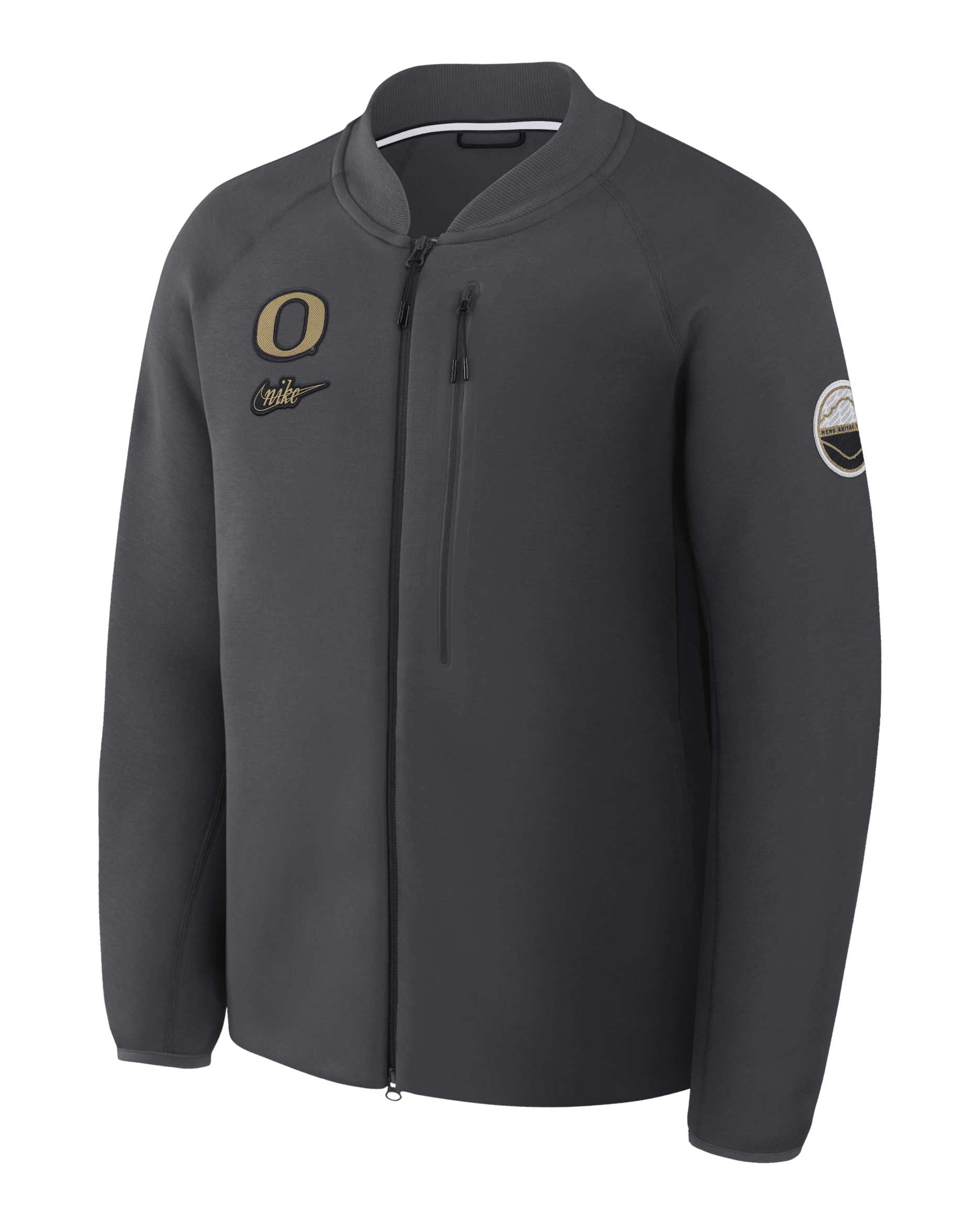 Oregon Tech Fleece Men's Nike College Full-Zip Jacket - Anthracite