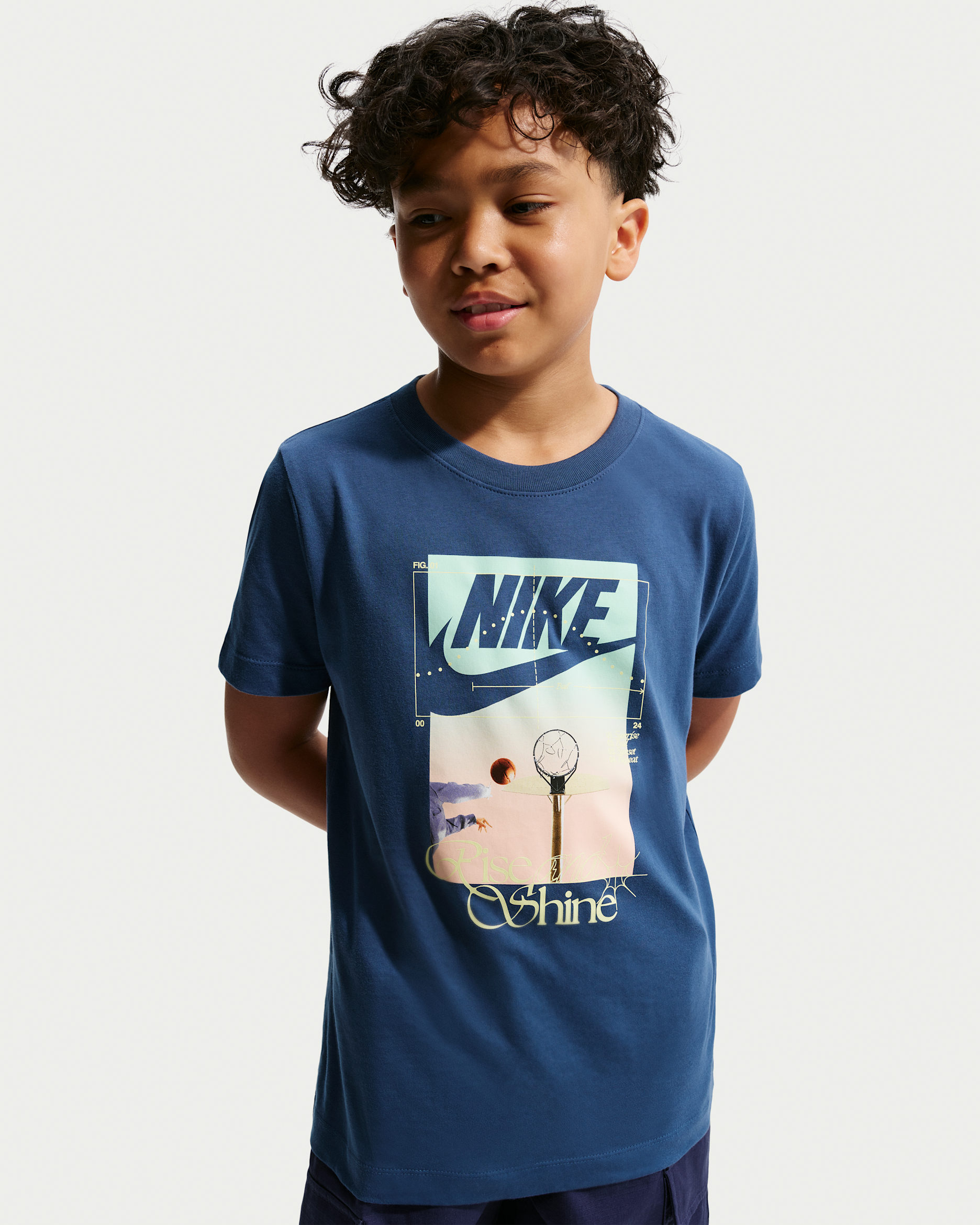 Nike Sportswear Big Kids' T-Shirt - Mystic Navy