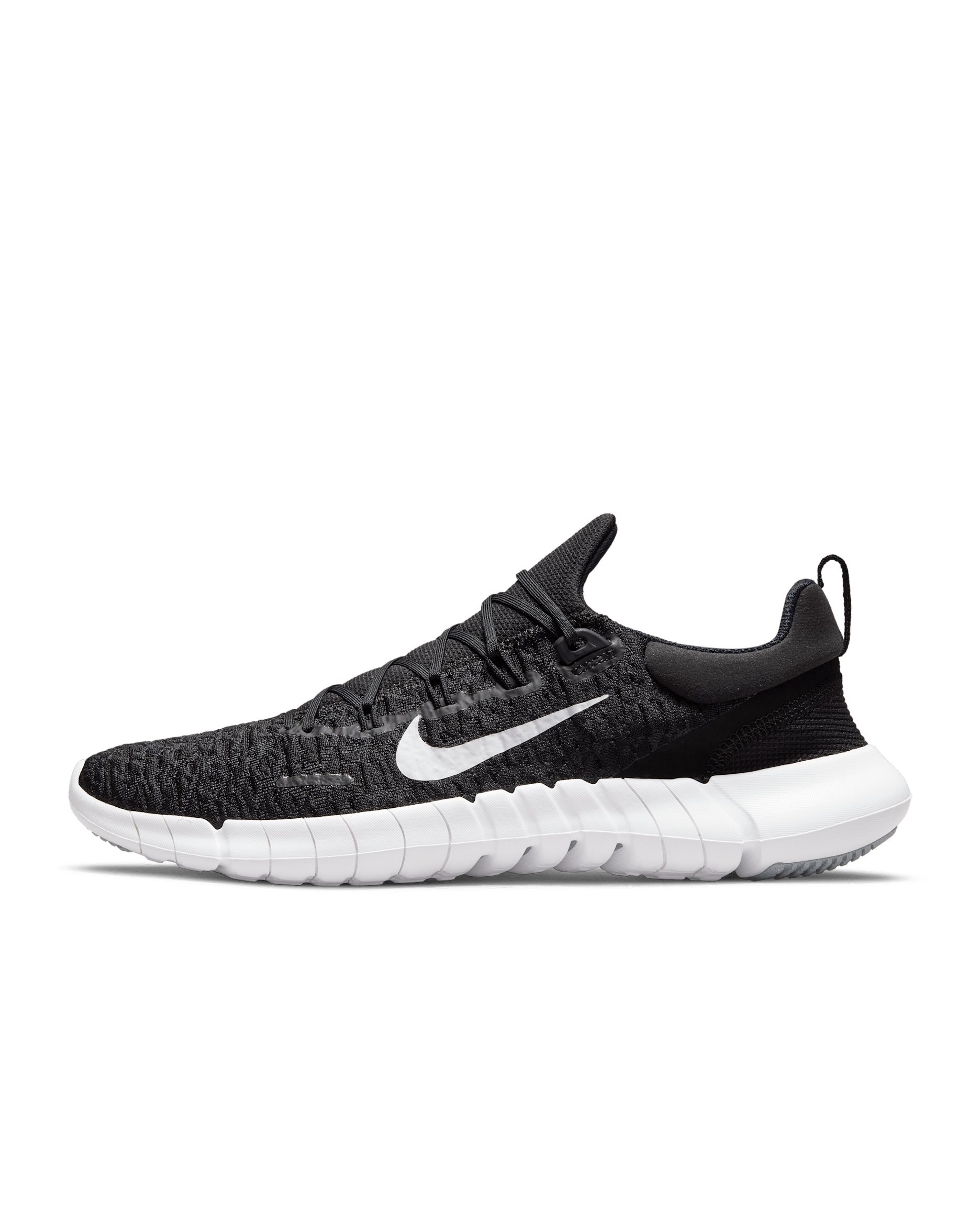 Nike Free Run 5.0 Men's Road Running Shoes - Black/Dark Smoke Grey/White