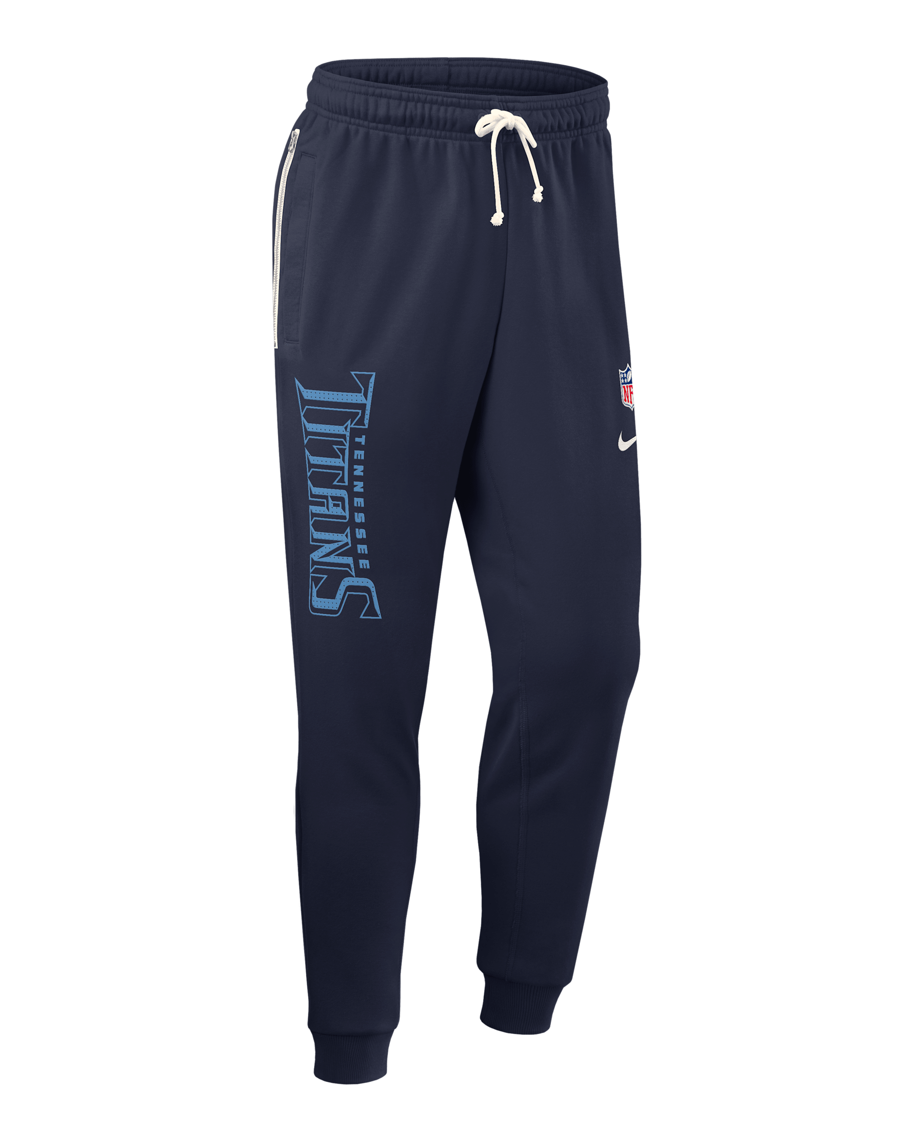 Pants Nike Dri-FIT de la NFL de pierna entallada para hombre Tennessee Titans Ground Game Sideline - Azul marino