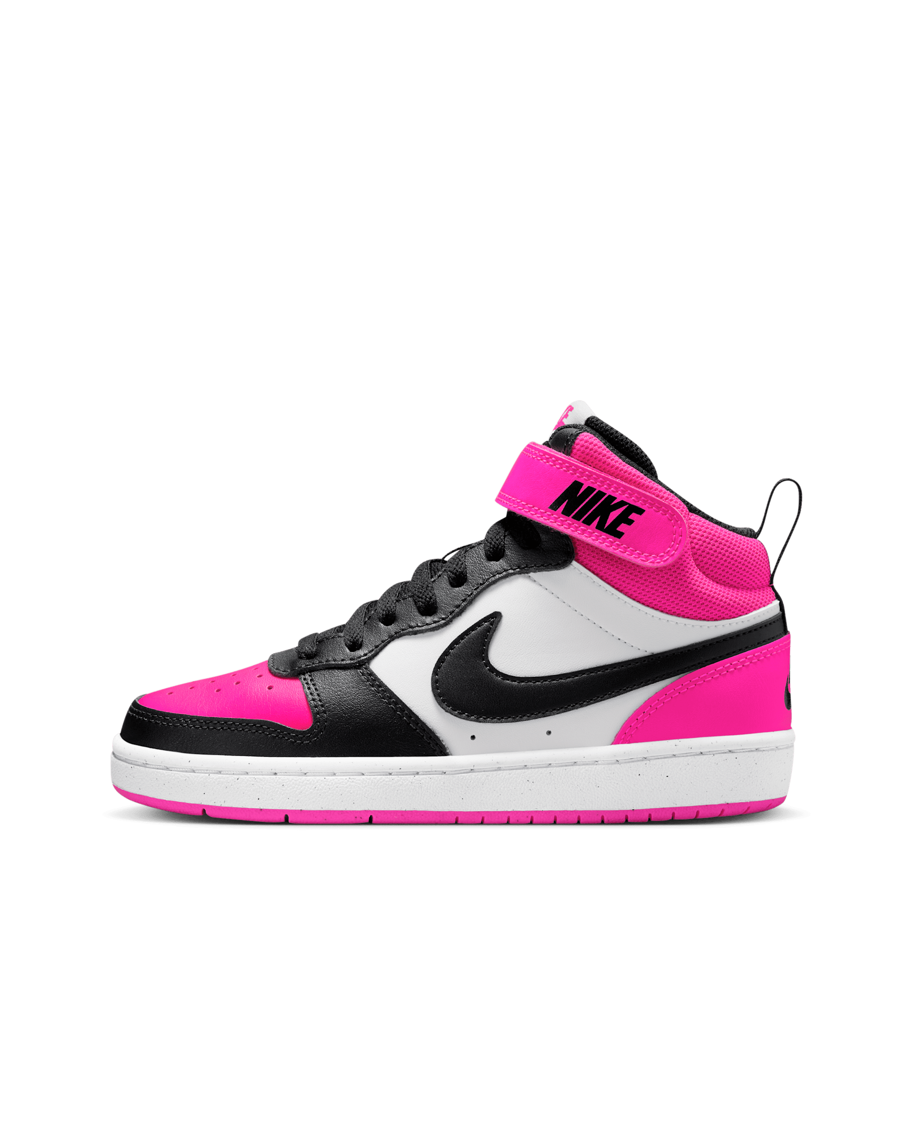 Nike Court Borough Mid 2 Big Kids' Shoes - White/Fierce Pink/Black
