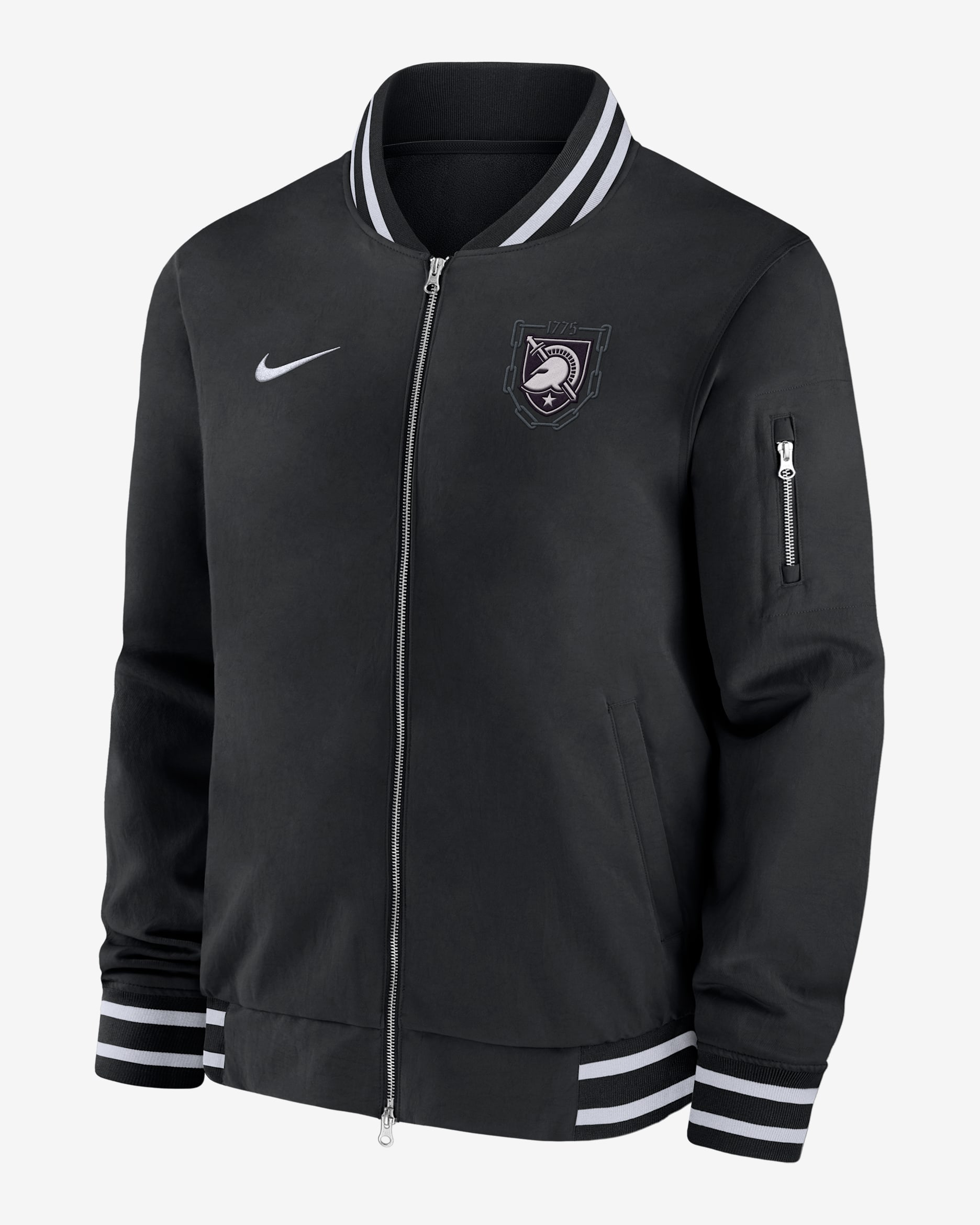 Army Rivalry Collection Men's Nike College Full-Zip Bomber Jacket - Black