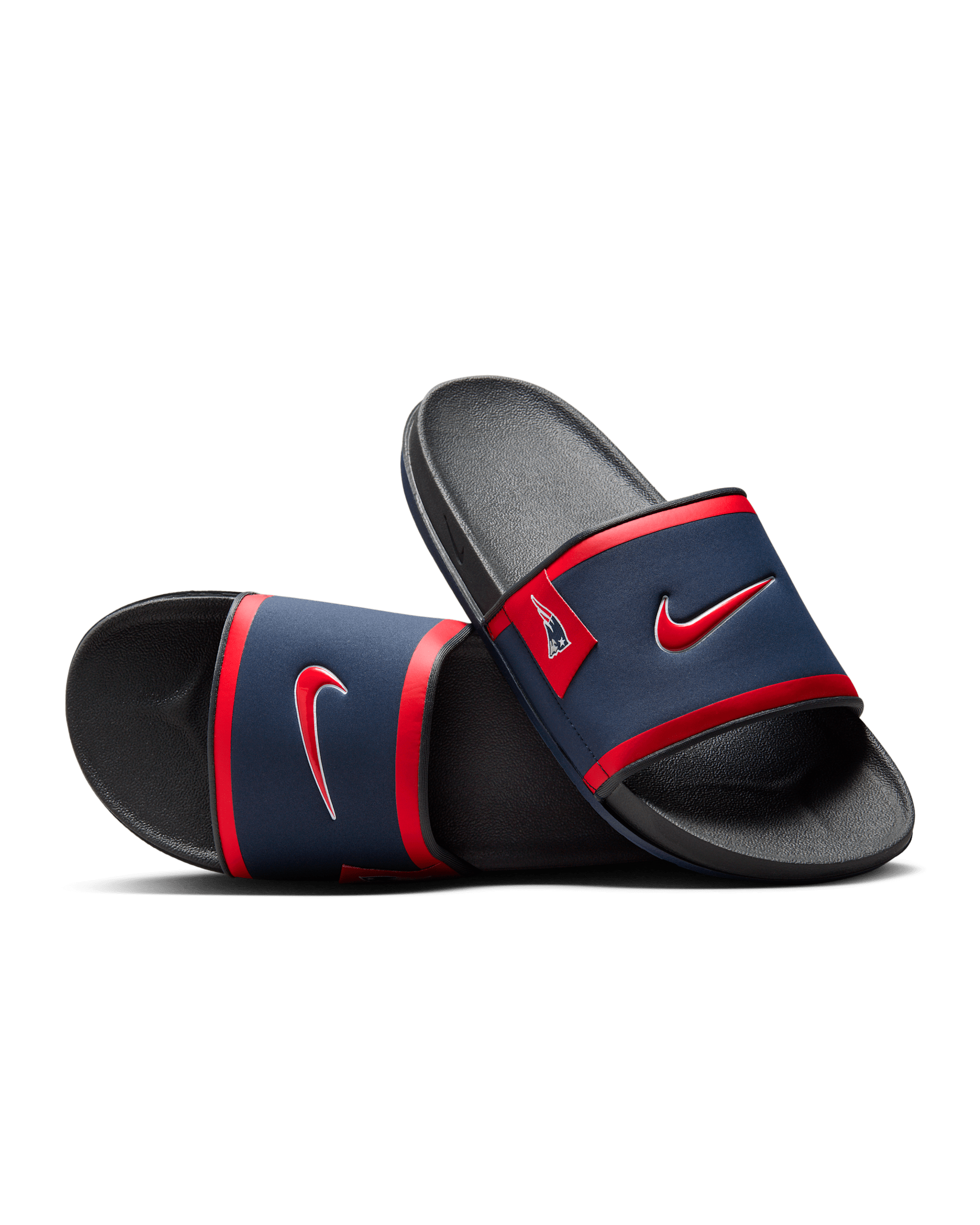 Nike Offcourt (New England Patriots) Offcourt Slides - College Navy/Dark Smoke Grey/University Red