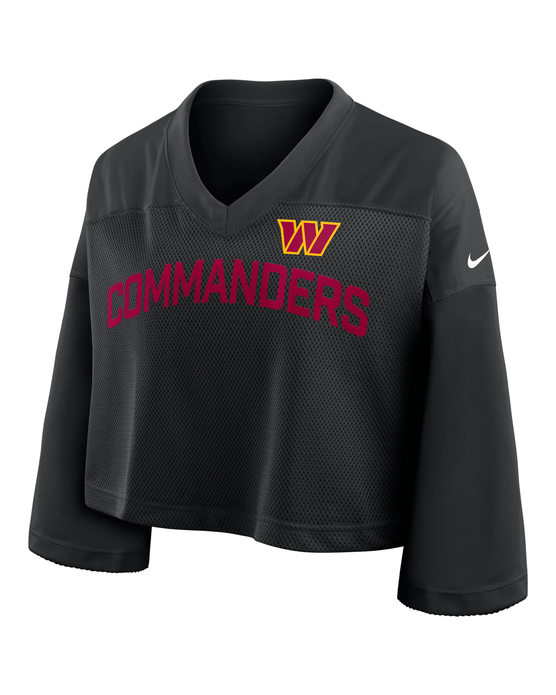 Washington Commanders Wide Receiver Jersey Fashion Women's Nike Dri-FIT NFL Cropped Top - Black