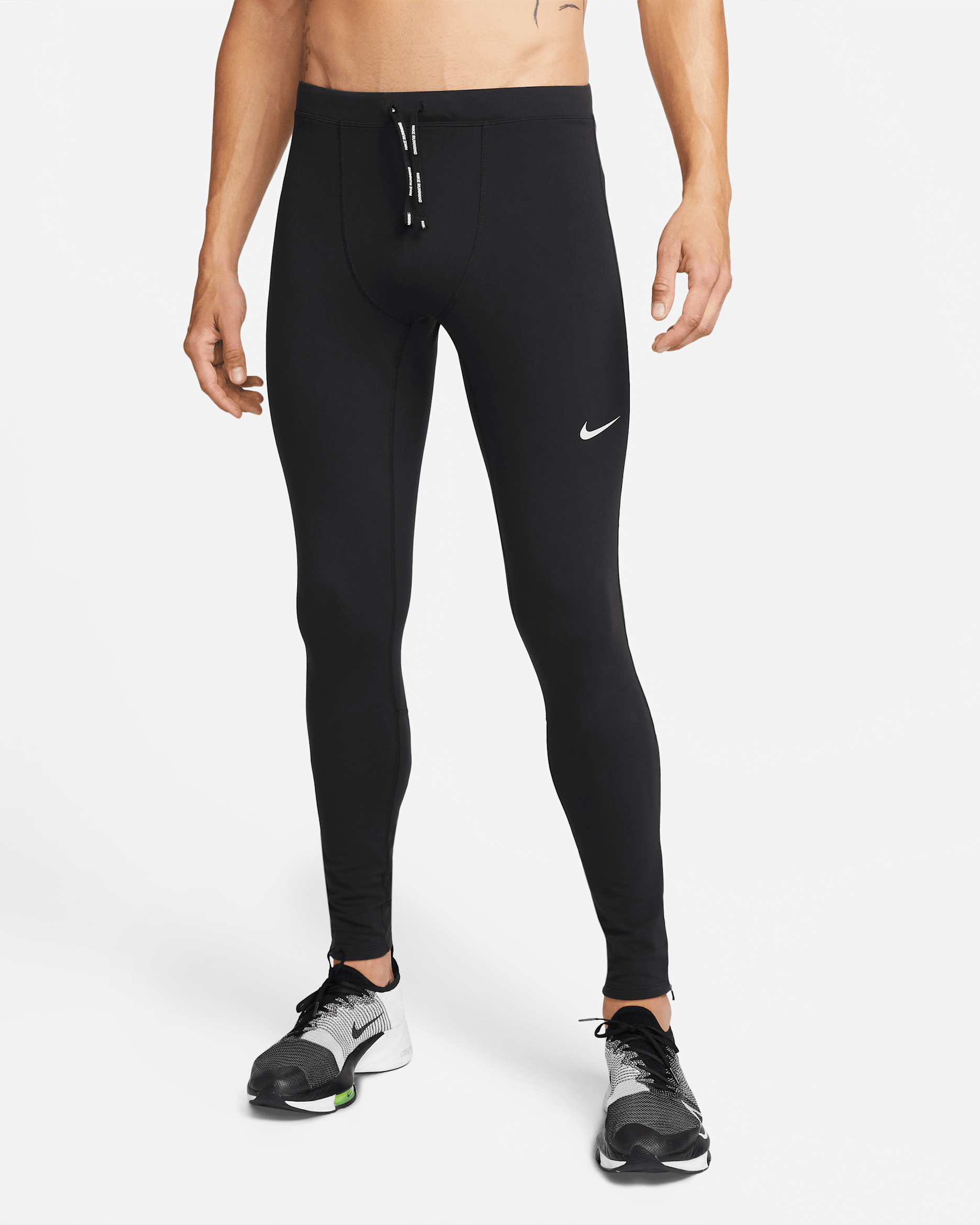 Nike Repel Challenger-løbetights til mænd - sort