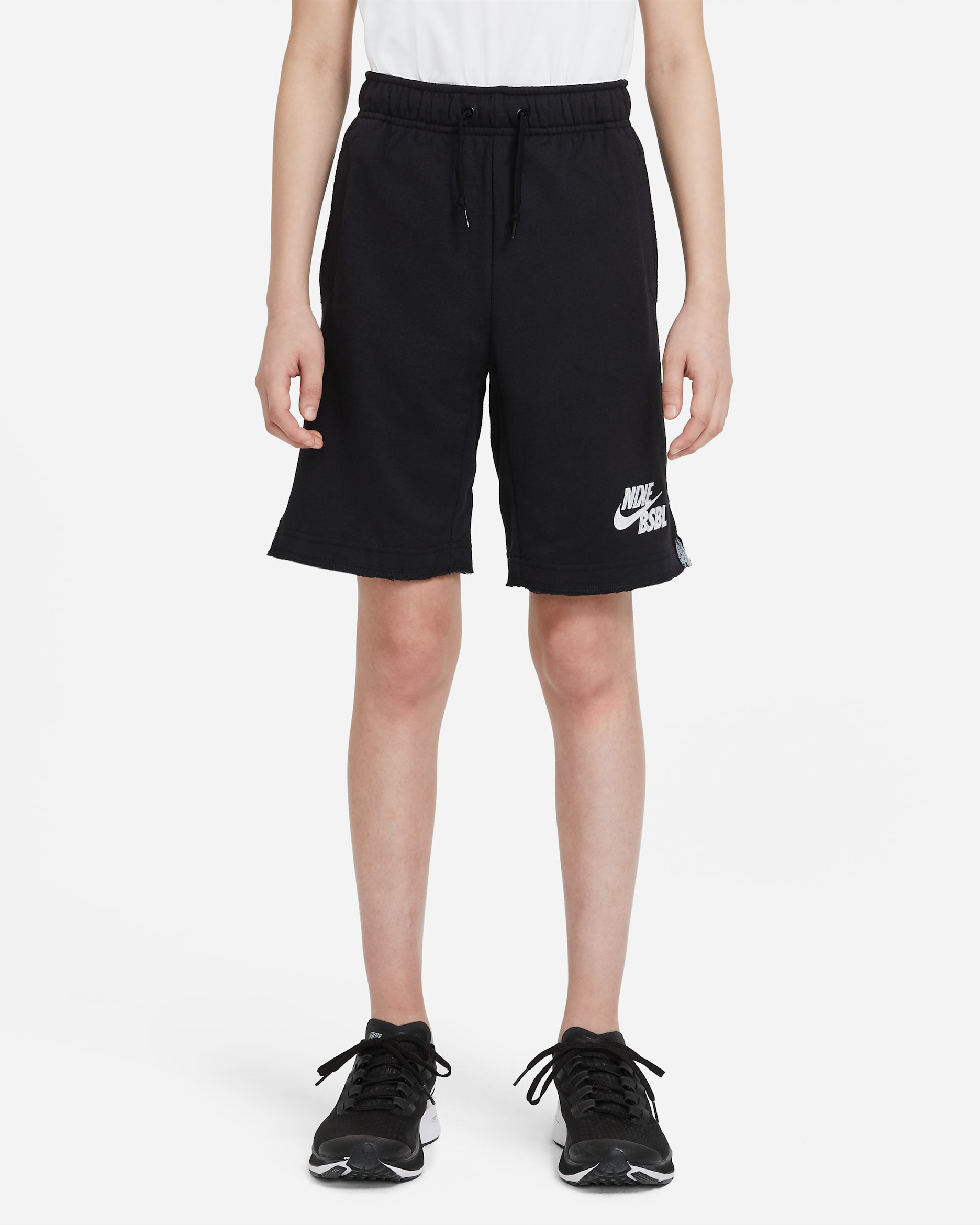 Nike Dri-FIT Flux Big Kids' (Boys') Baseball Shorts - Black/White