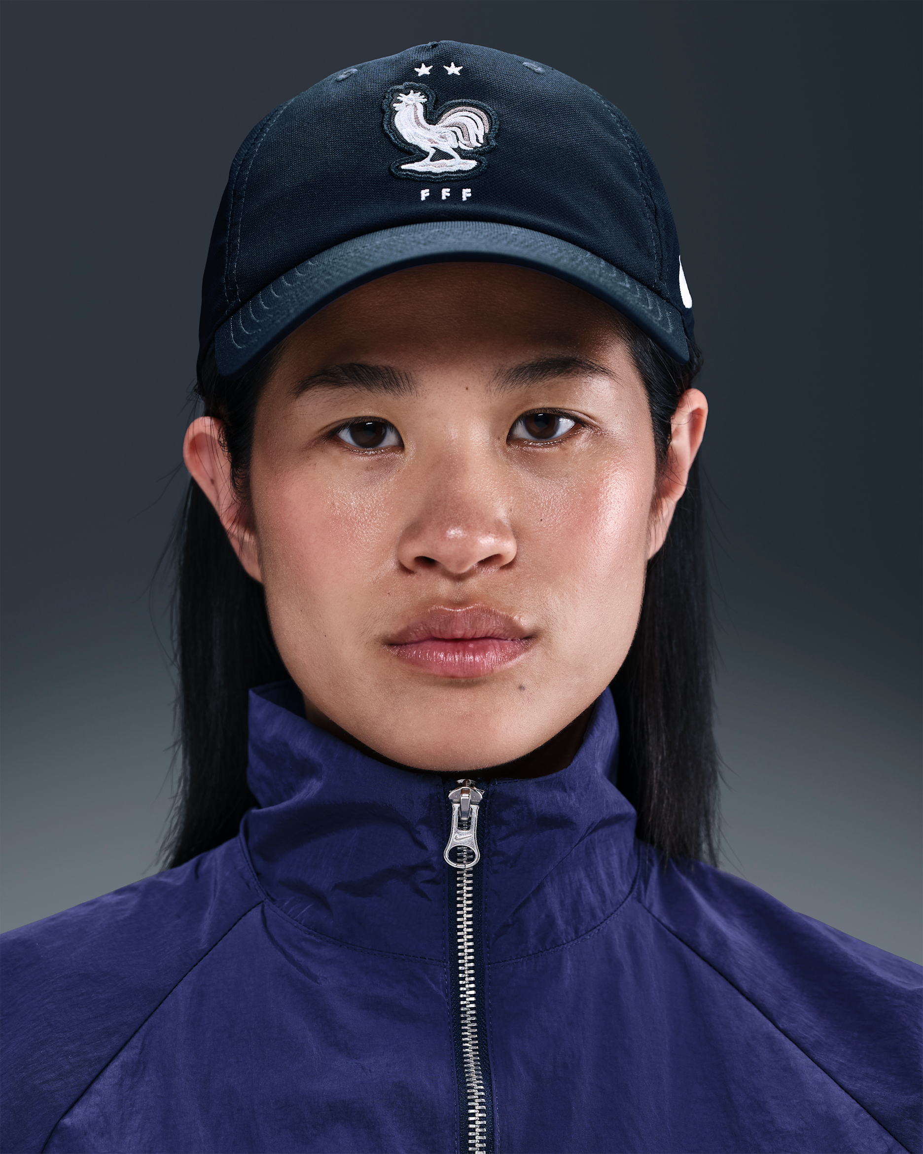 Jockey καπέλο Γαλλία 2025/2026 Nike Club US CB L - Obsidian/Λευκό