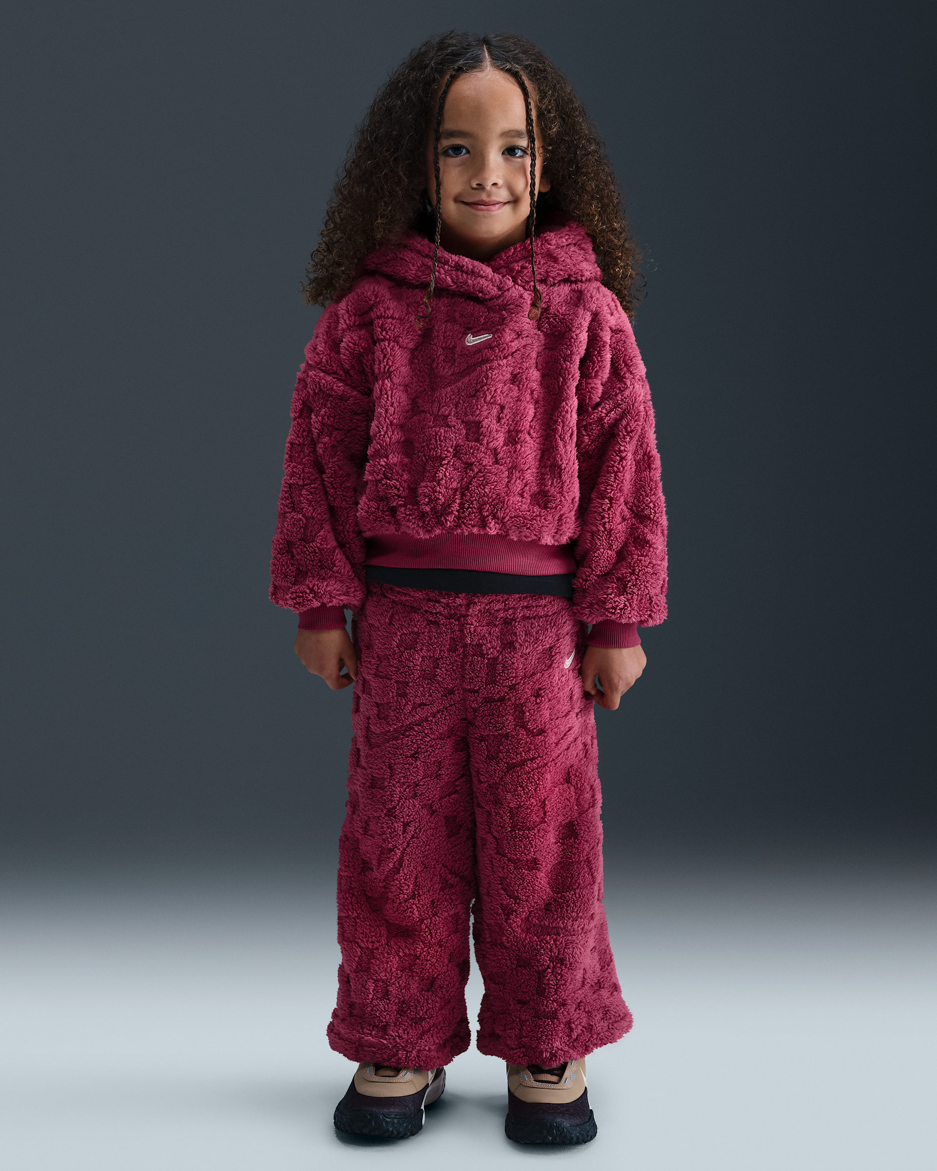 Nike Cozy Toddler Pullover Hoodie and Pants Set - Sweet Beet