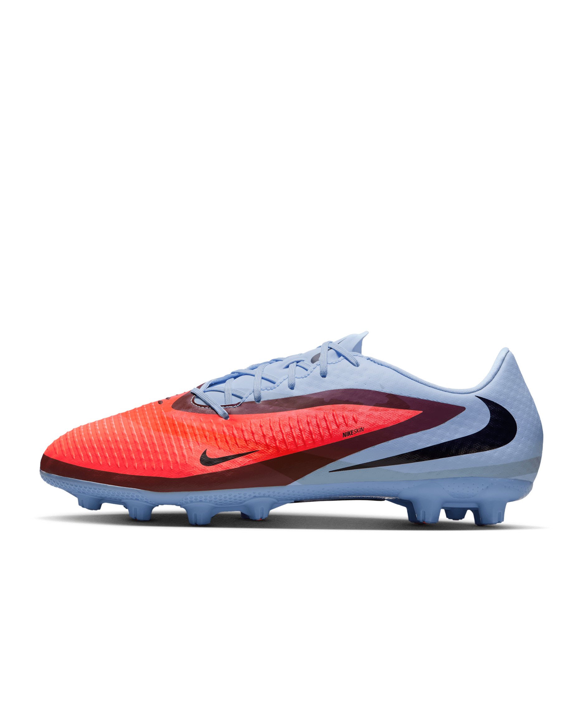 Tacos de fútbol para terreno duro Nike Phantom 6 Low Academy - Tinte royal/Negro/Carmesí brillante