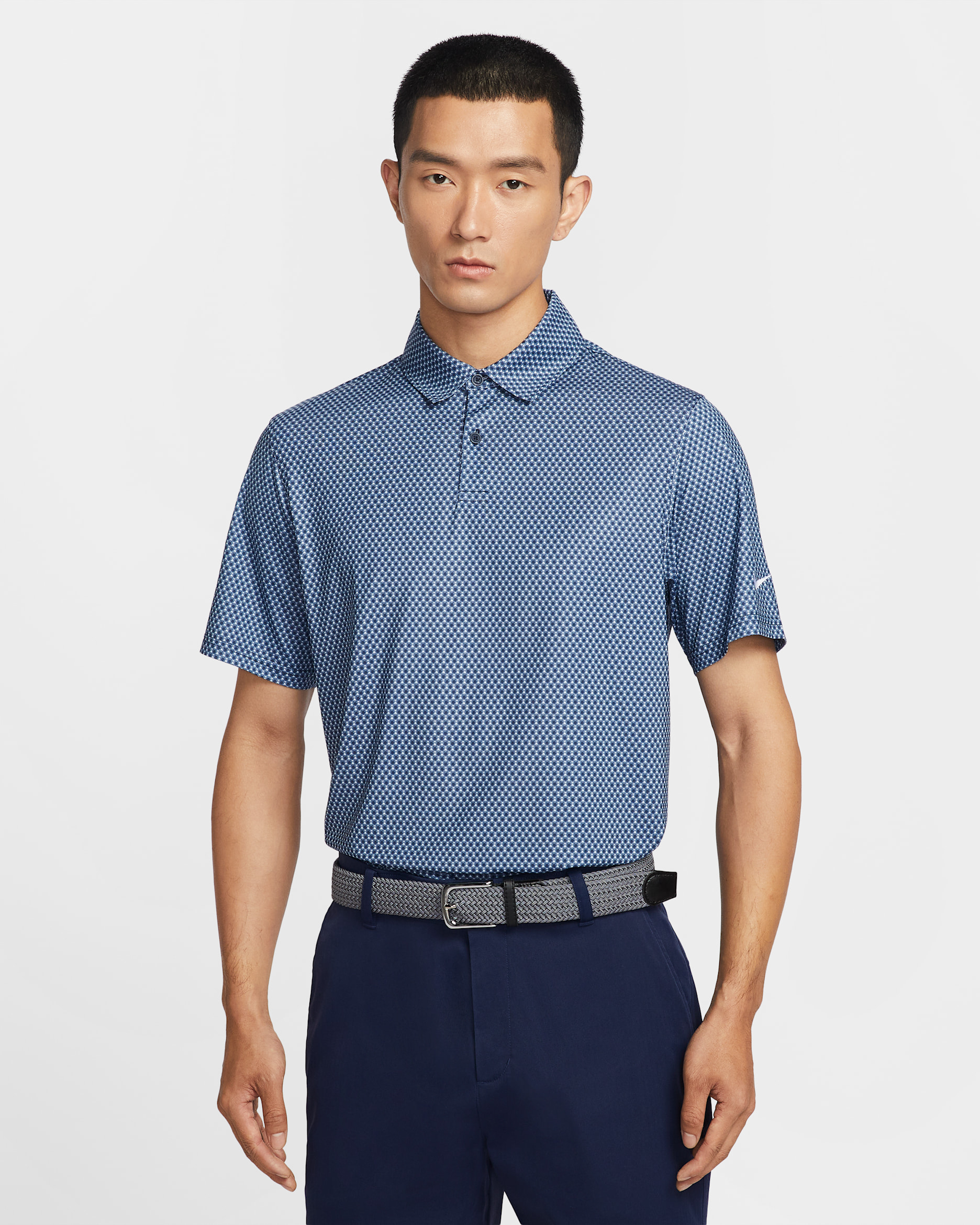 Nike Velocity Men's Dri-FIT Golf Polo - Work Blue/College Navy/White