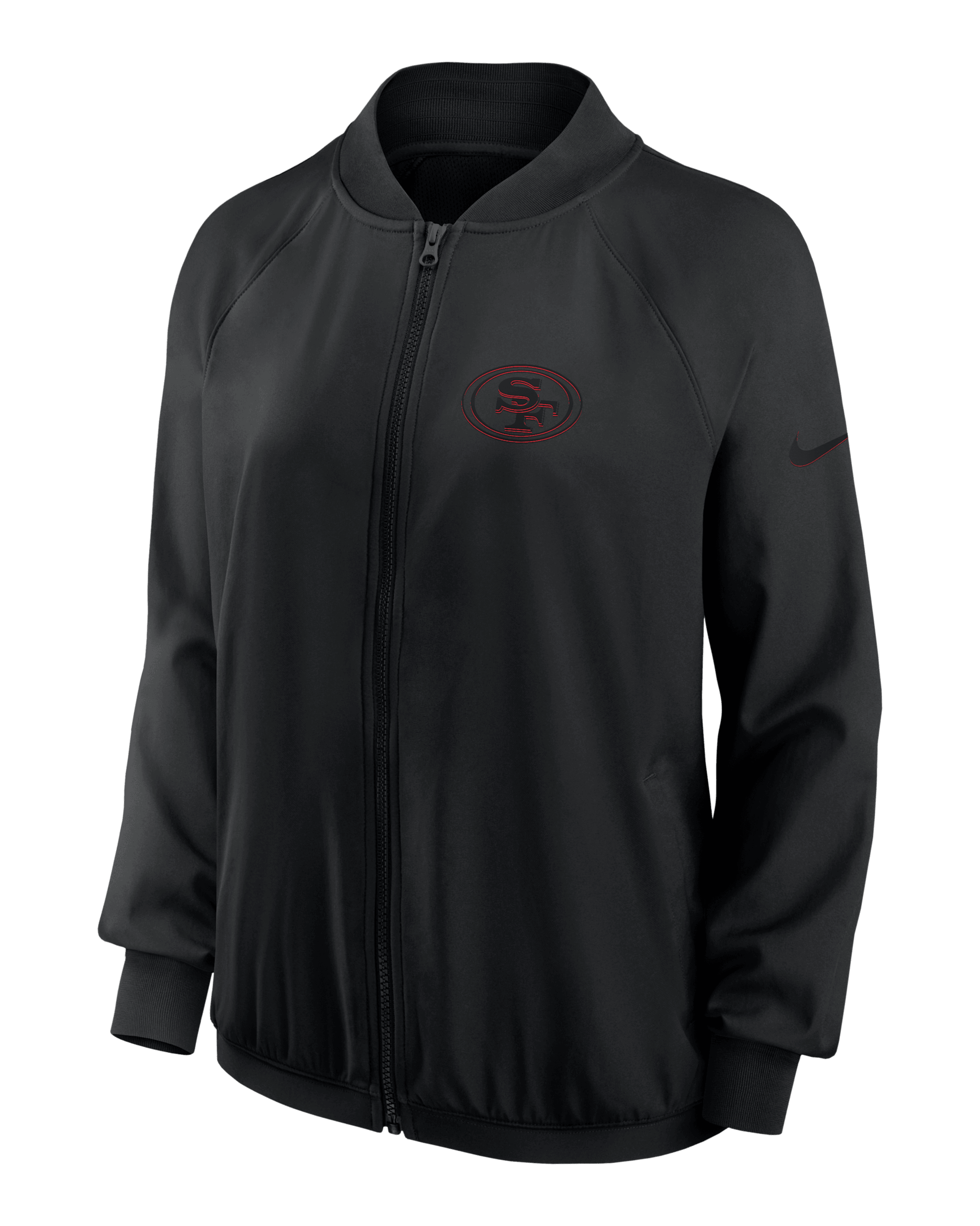 Chamarra de cierre completo Nike Dri-FIT de la NFL para mujer San Francisco 49ers - Negro