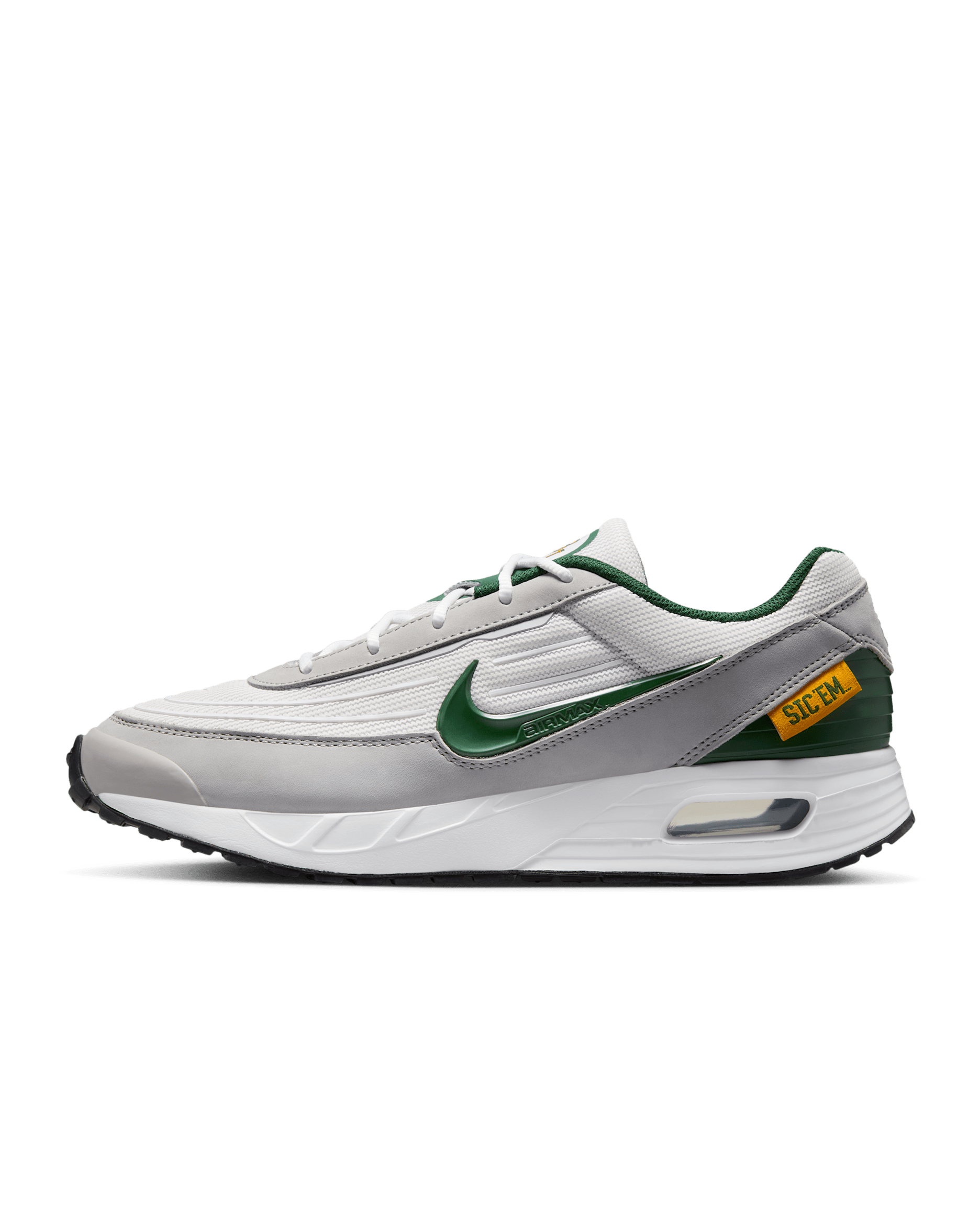 Nike College Air Max Verse (Baylor) Men's Shoes - White/Light Smoke Grey/Gorge Green