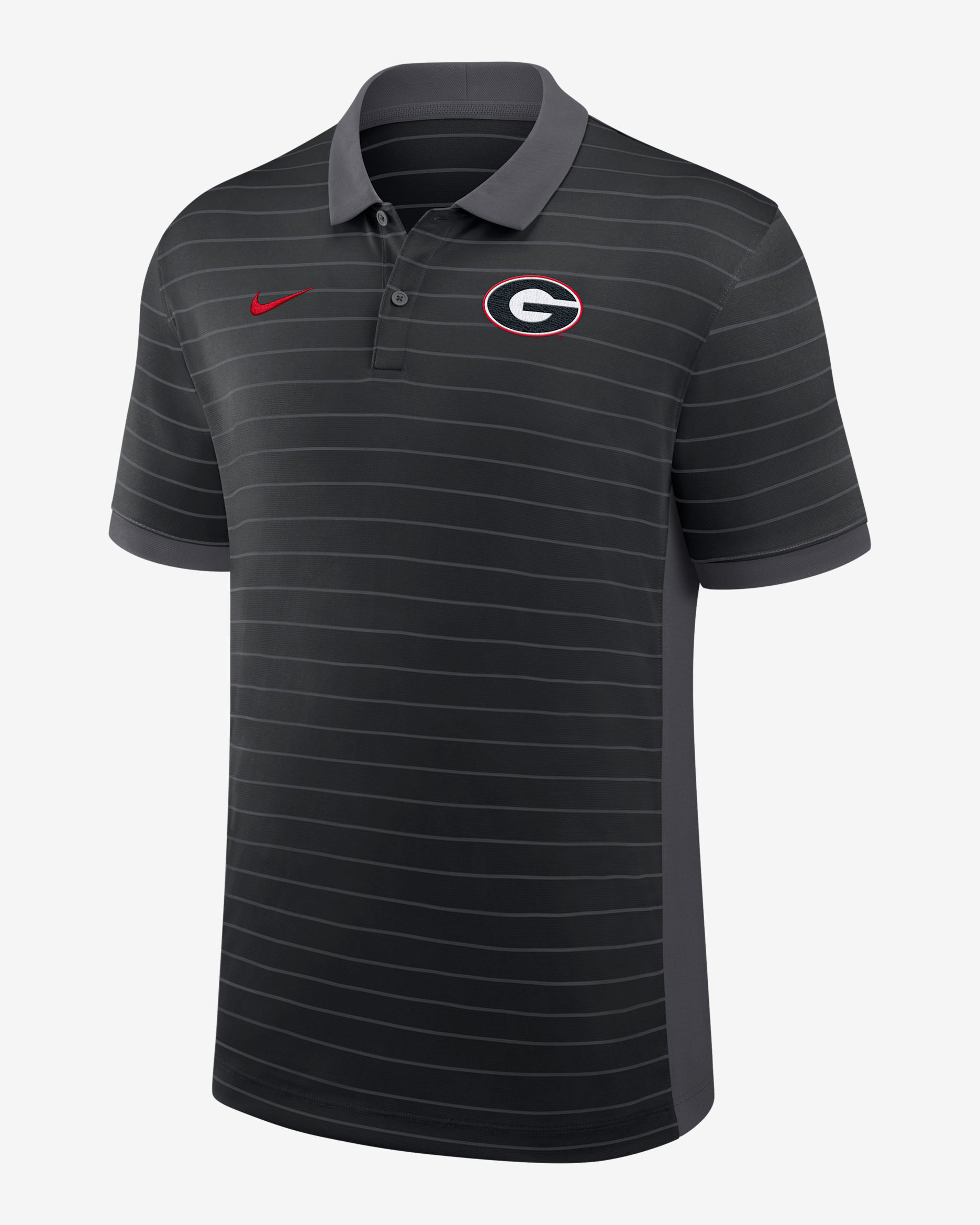 Georgia Sideline Victory Stripe Men's Nike Dri-FIT College Polo - Black