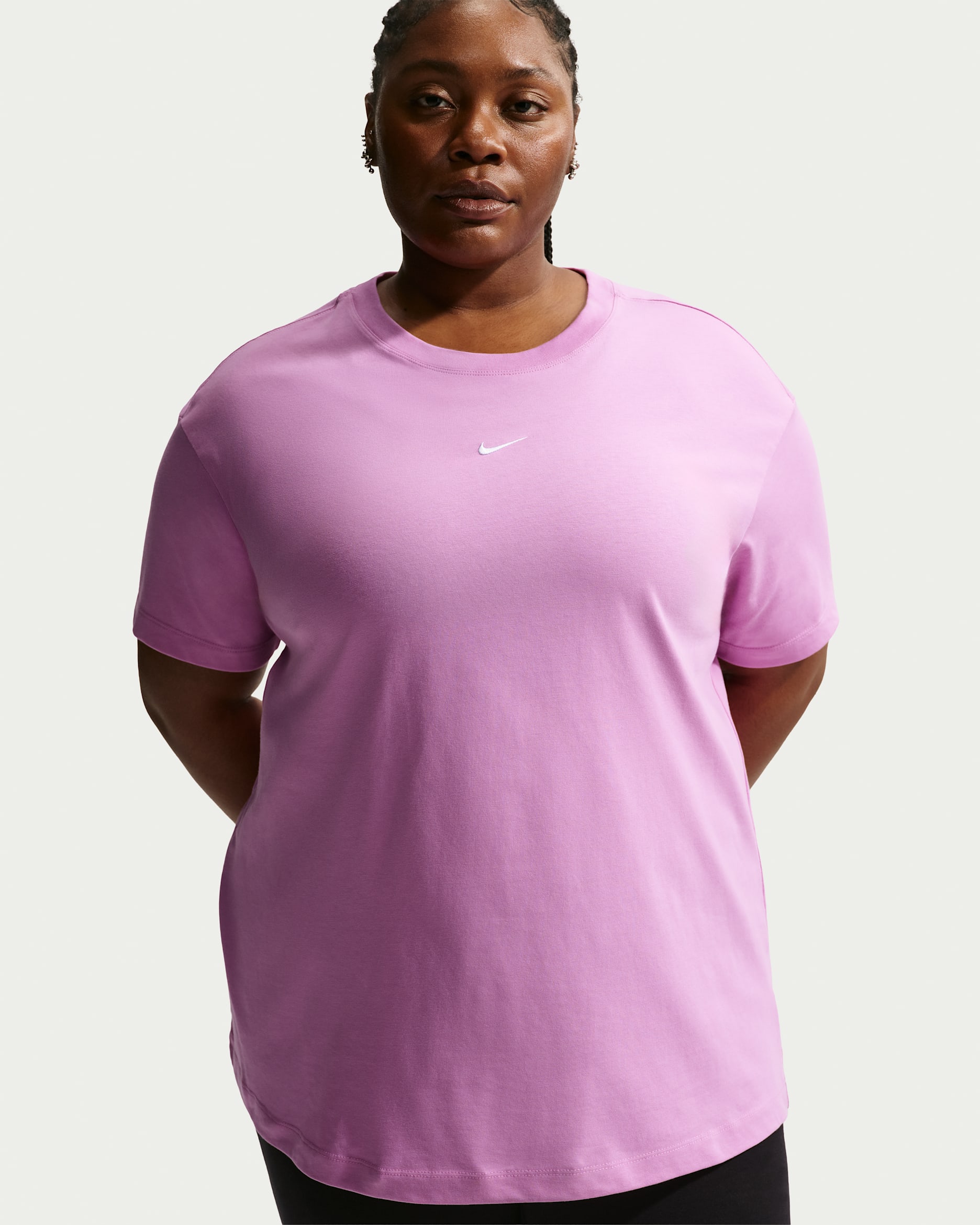 Nike Sportswear Women's Oversized Short-Sleeve T-Shirt (Plus Size) - Light Magenta