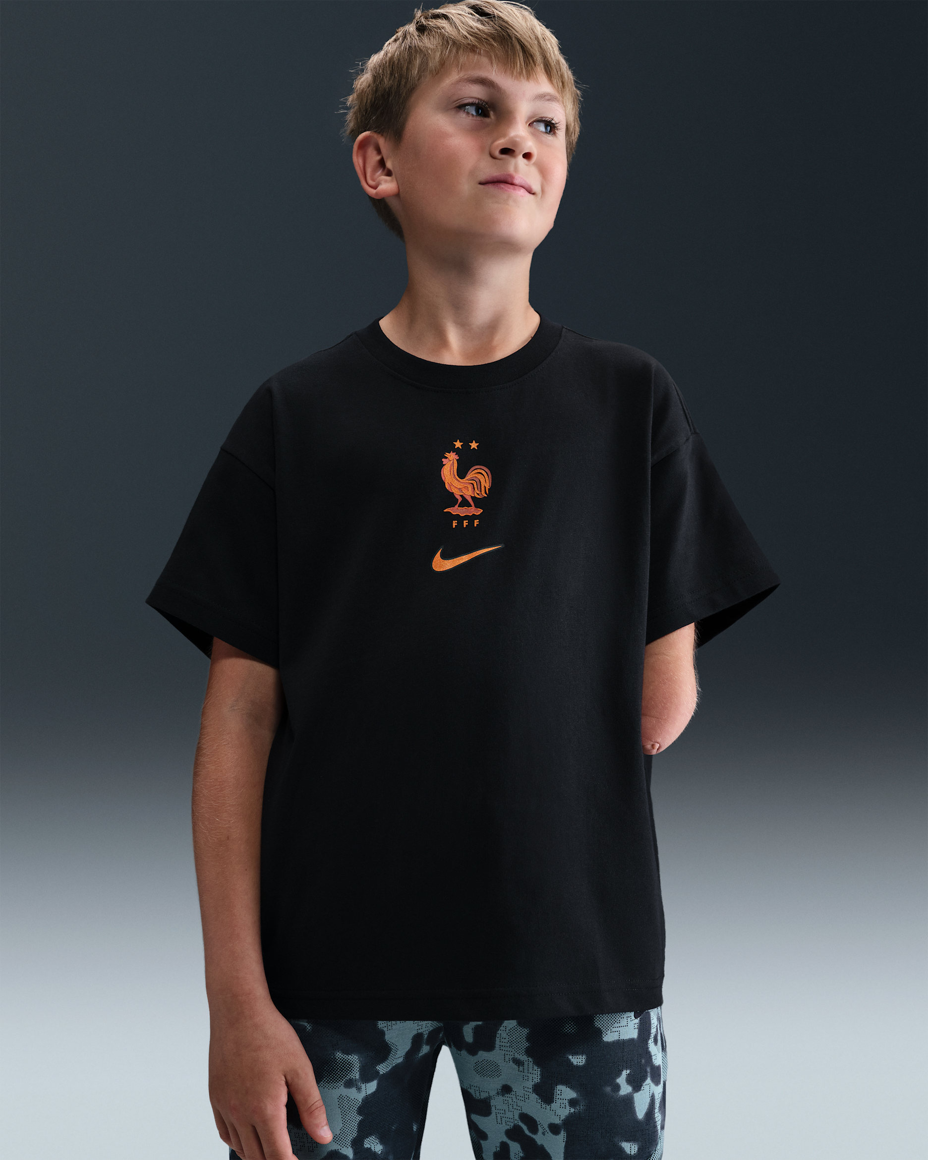 FFF Premium Goalkeeper Big Kids' Nike Soccer T-Shirt - Black