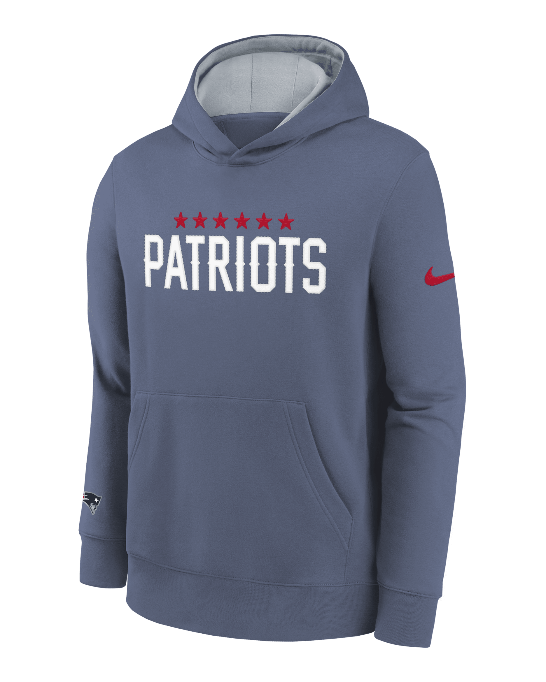 New England Patriots Rivalry Club Big Kids' Nike NFL Pullover Hoodie - Denim
