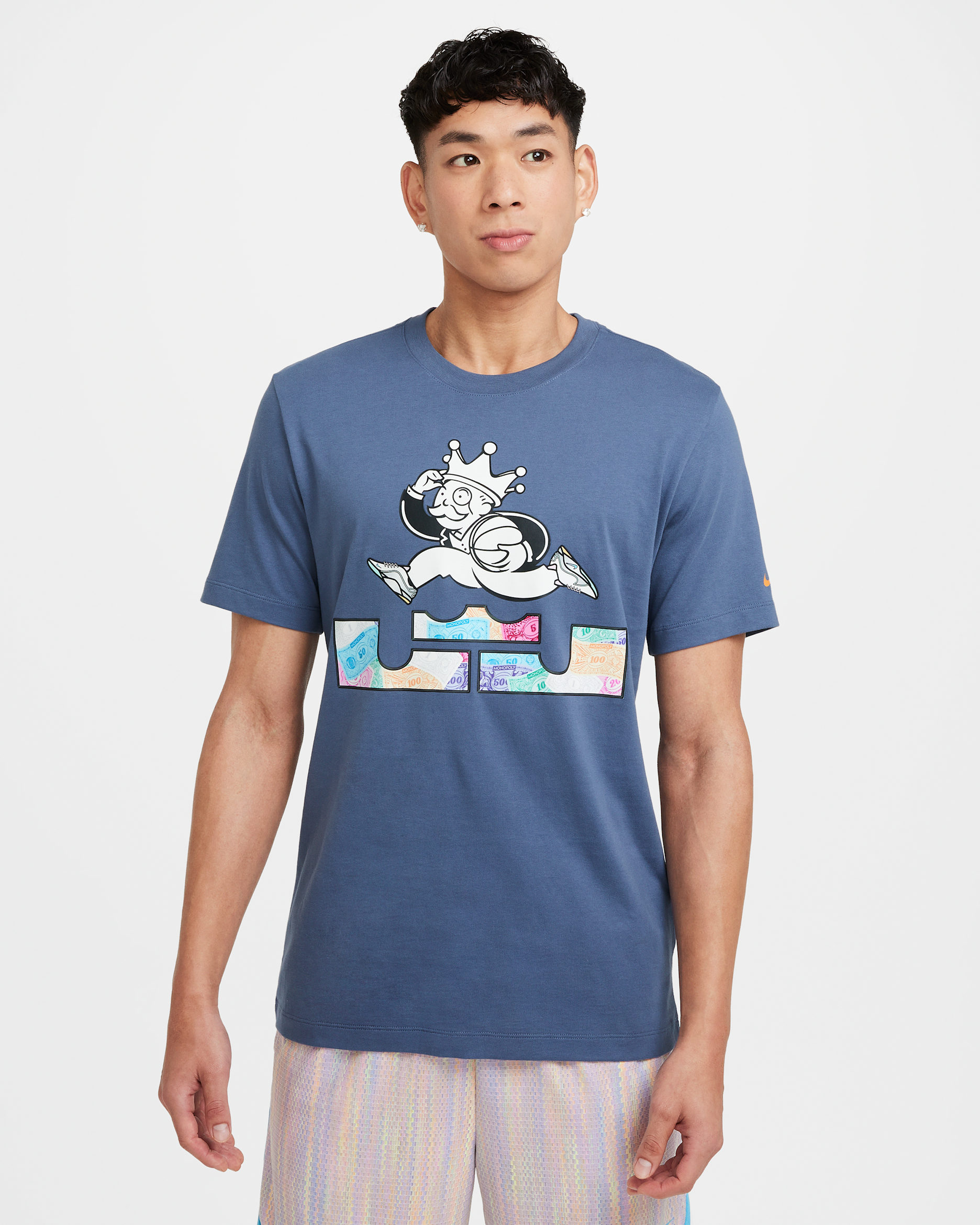 Playera de básquetbol para hombre LeBron - Azul difuso