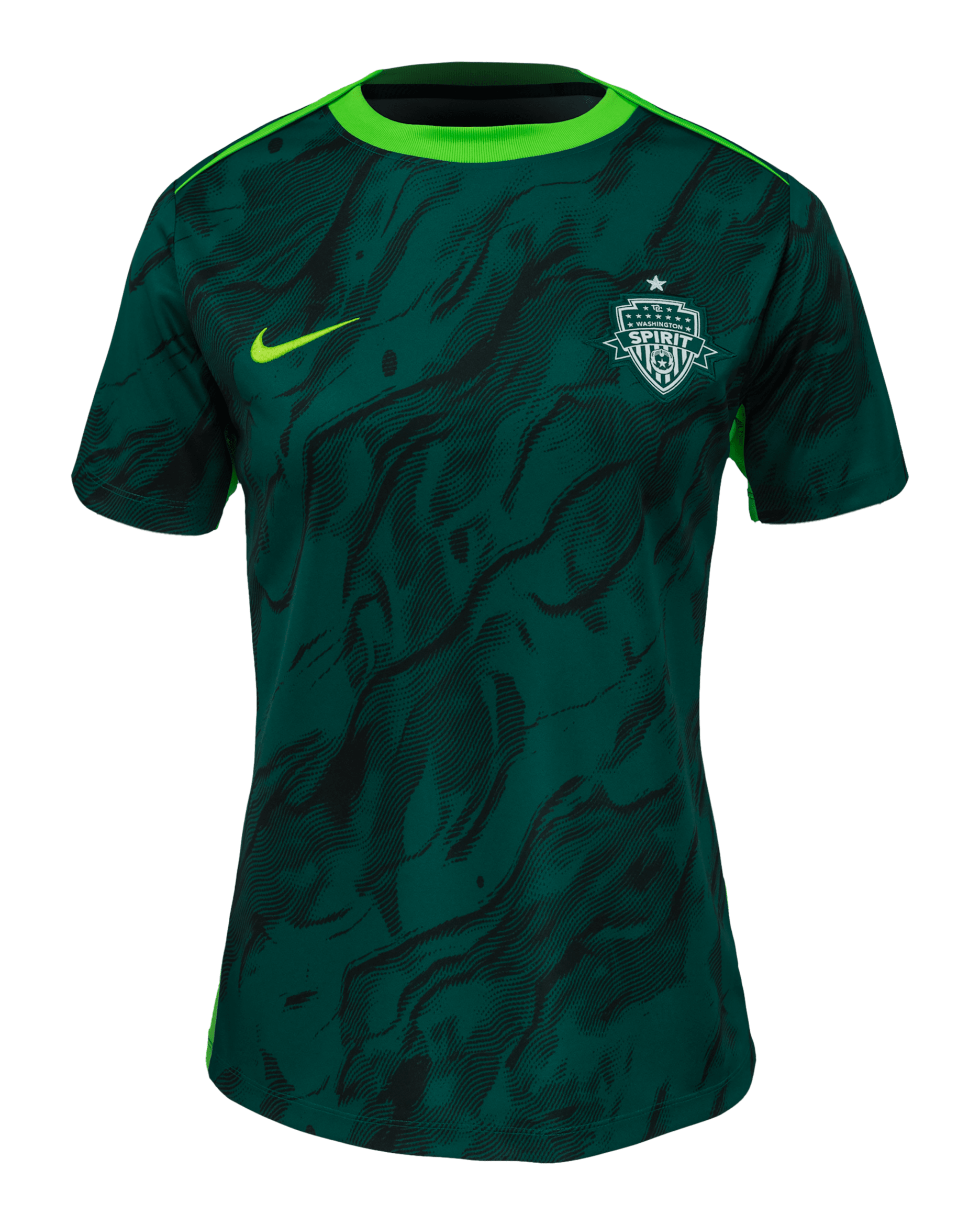 Washington Spirit 2025 Women's Nike NWSL Short-Sleeve Pre-Match Top - Black