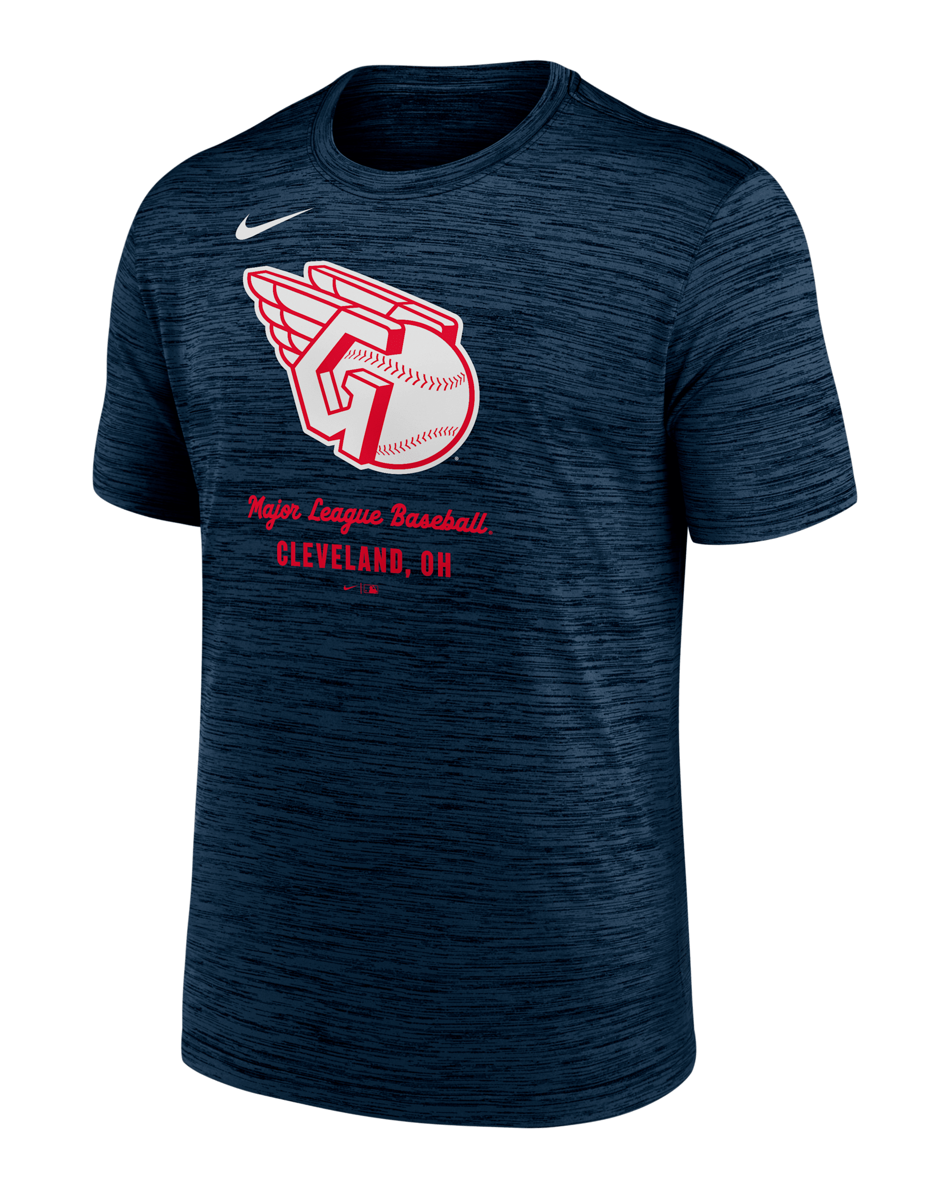 Playera Nike Dri-FIT de la MLB para hombre Cleveland Guardians Velocity - Azul marino