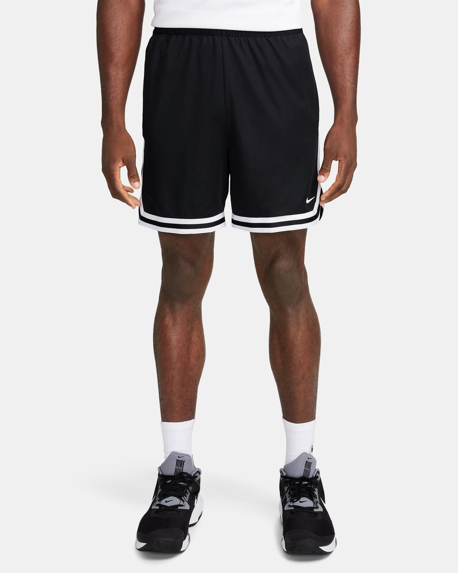 Nike DNA Men's Dri-FIT 6" Basketball Shorts - Black/White/White