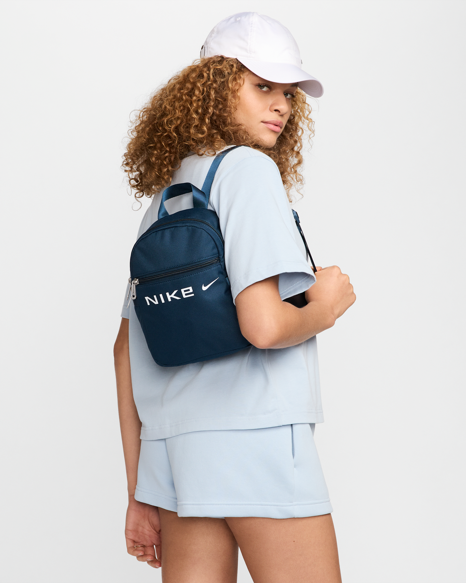 Nike Sportswear Futura Women's Mini Backpack (6L) - Armoury Navy/Armoury Navy/White