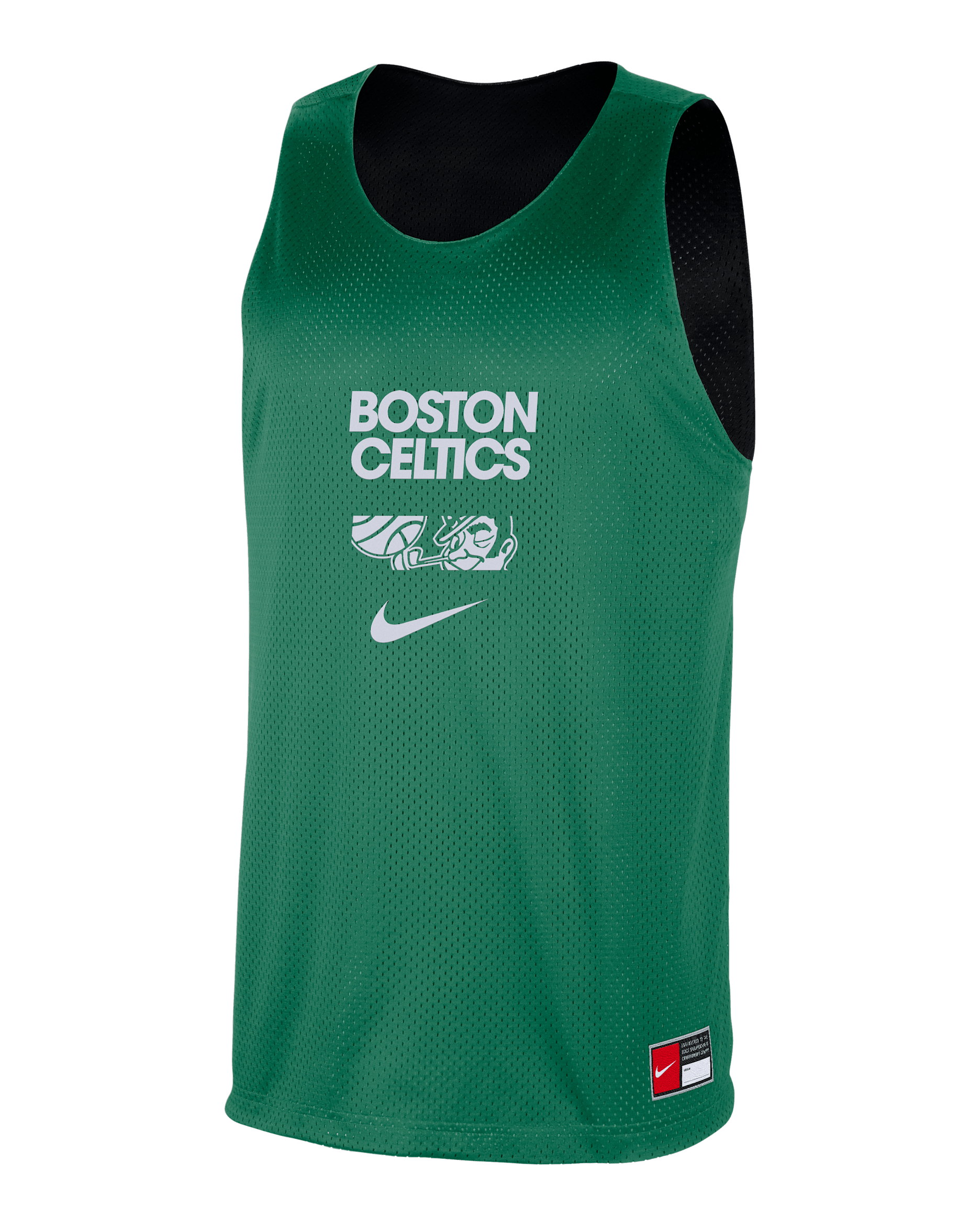 Boston Celtics Courtside Men's Nike NBA Mesh Practice Jersey - Clover/Black/White