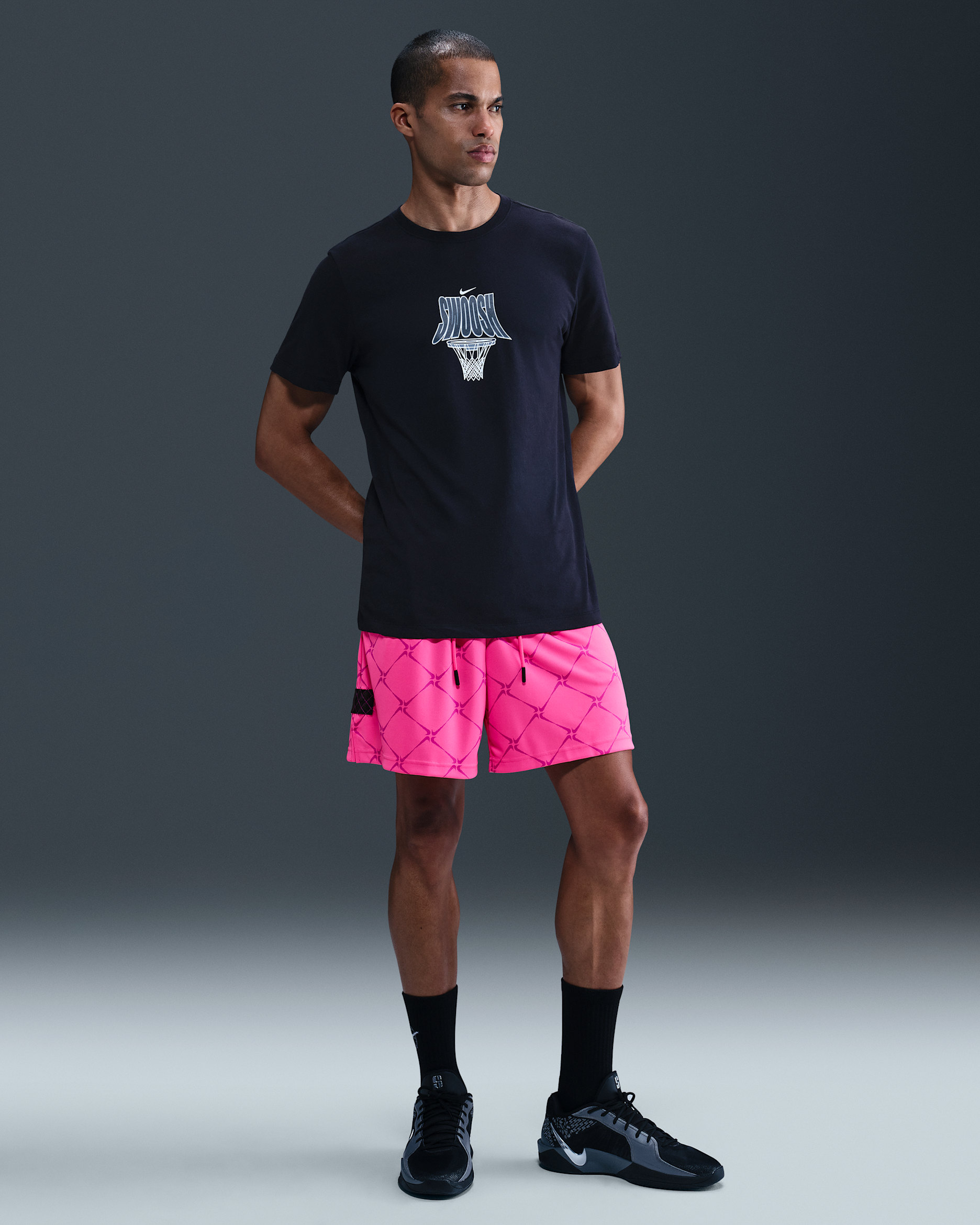 Nike Men's Dri-FIT 15cm (approx.) Basketball Shorts - Hyper Pink/Vivid Purple/Black