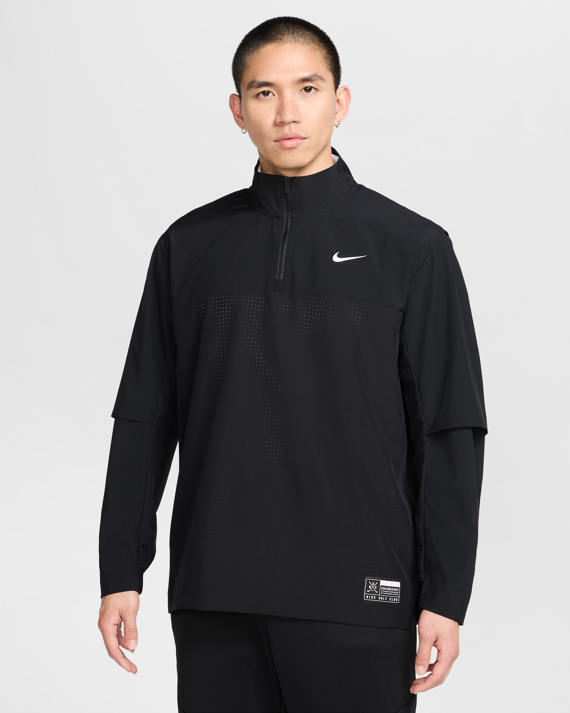 NIKE GOLF ナイキゴルフ メンズ L ブラック NIKE GOLF ナイキゴルフ ハーフジップ THERMA-FIT トレーニングウェア
