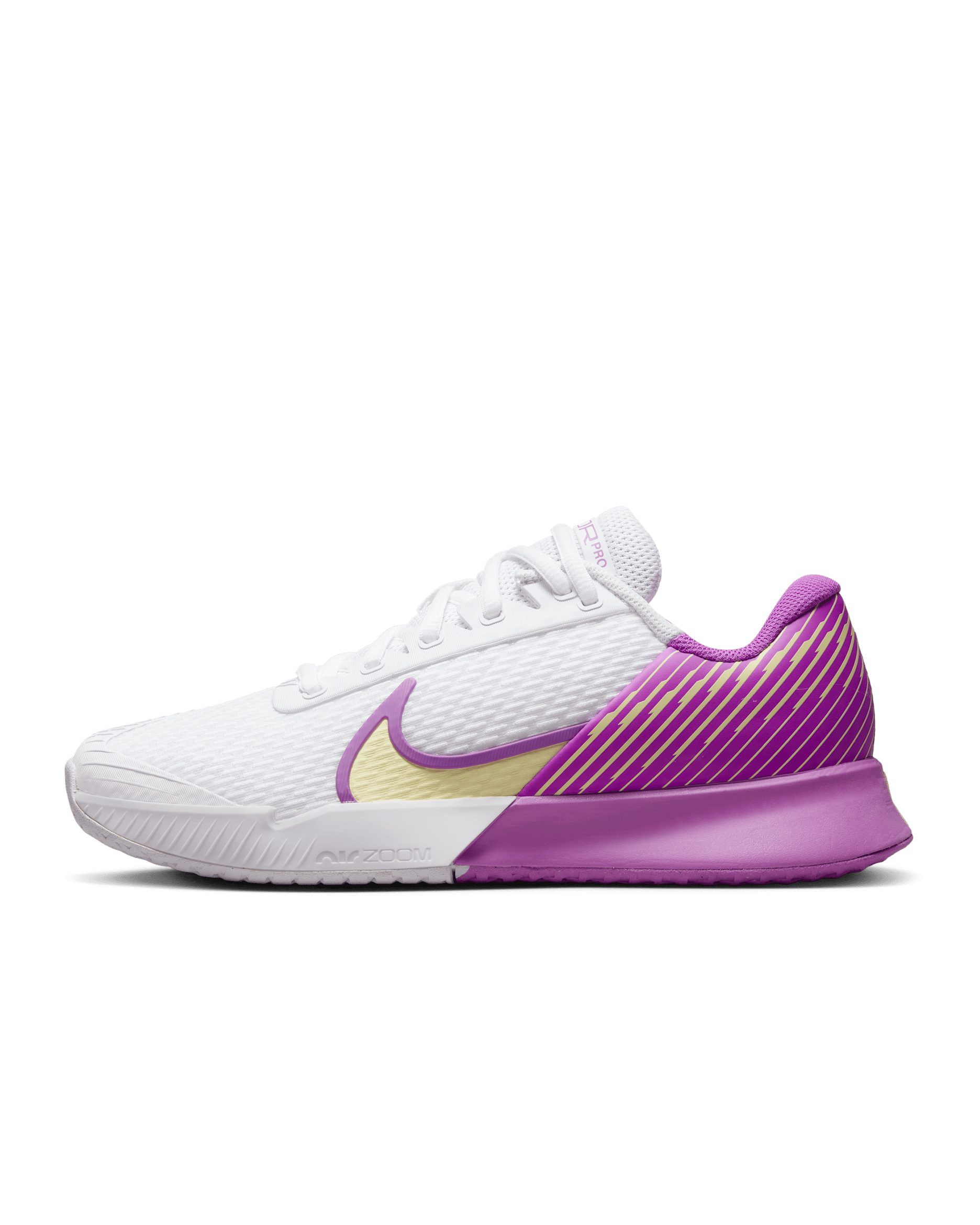 NikeCourt Air Zoom Vapor Pro 2 Women's Hard Court Tennis Shoes - White/Fuchsia Dream/Earth/Citron Tint