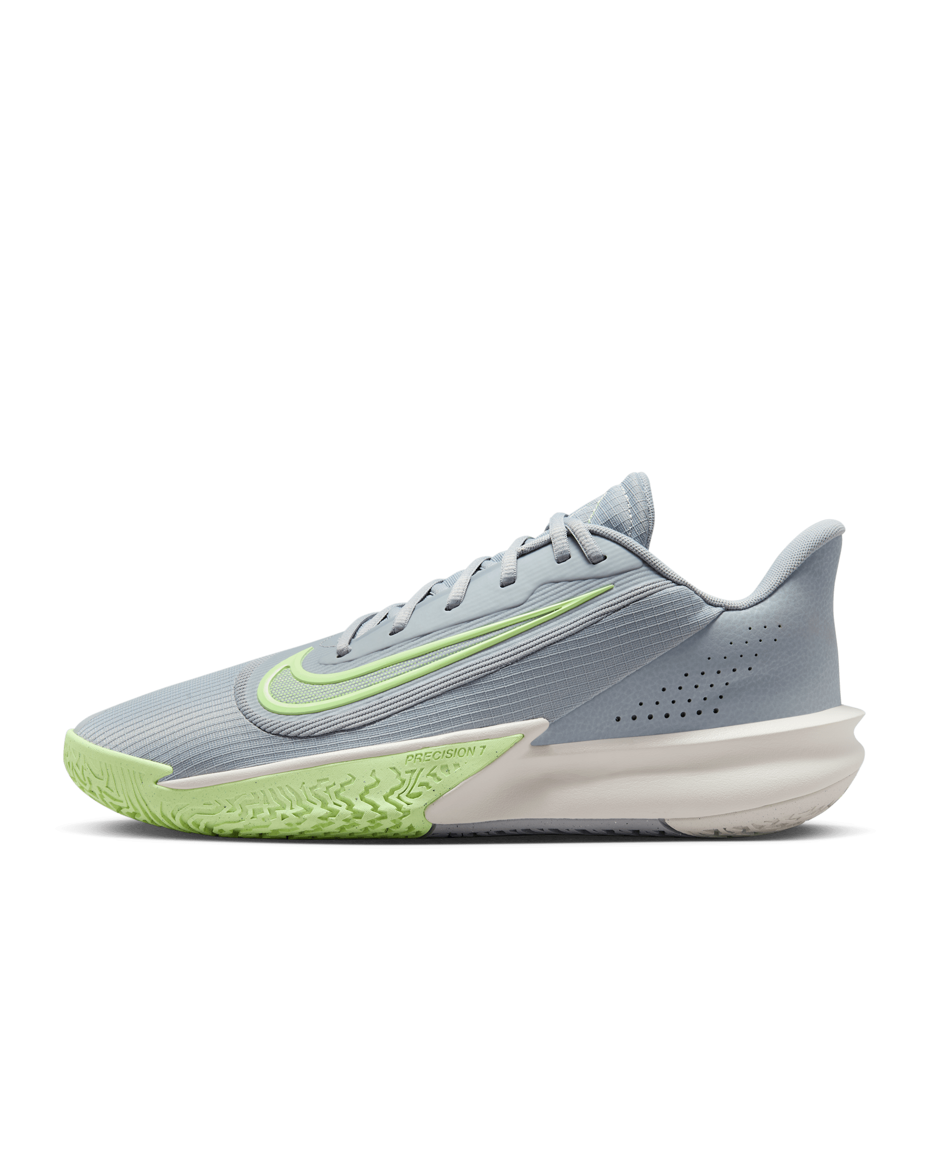Nike Precision 7 Basketball Shoes - Wolf Grey/Phantom/Barely Volt