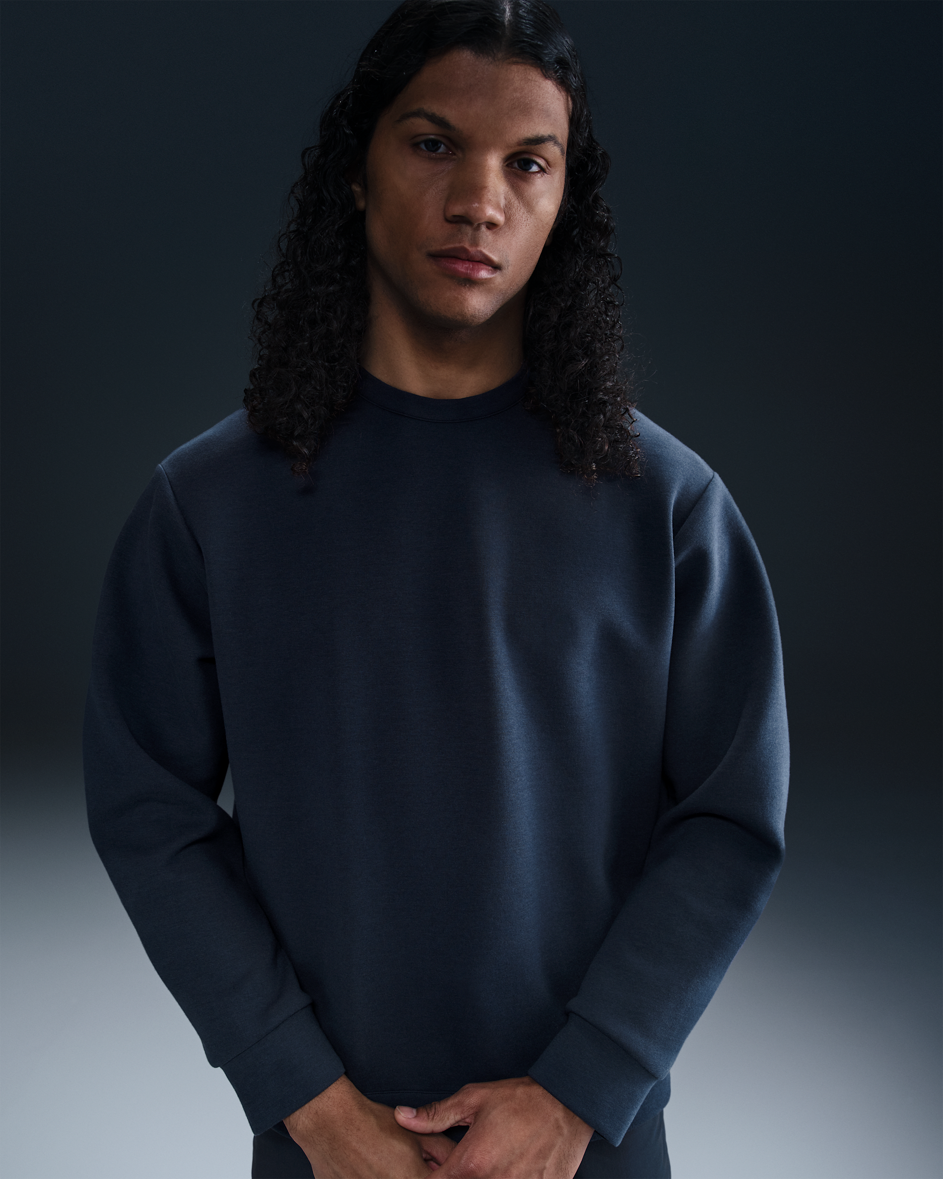 Nike 24.7 ImpossiblySoft Men's Dri-FIT Crew - Obsidian/Dark Obsidian