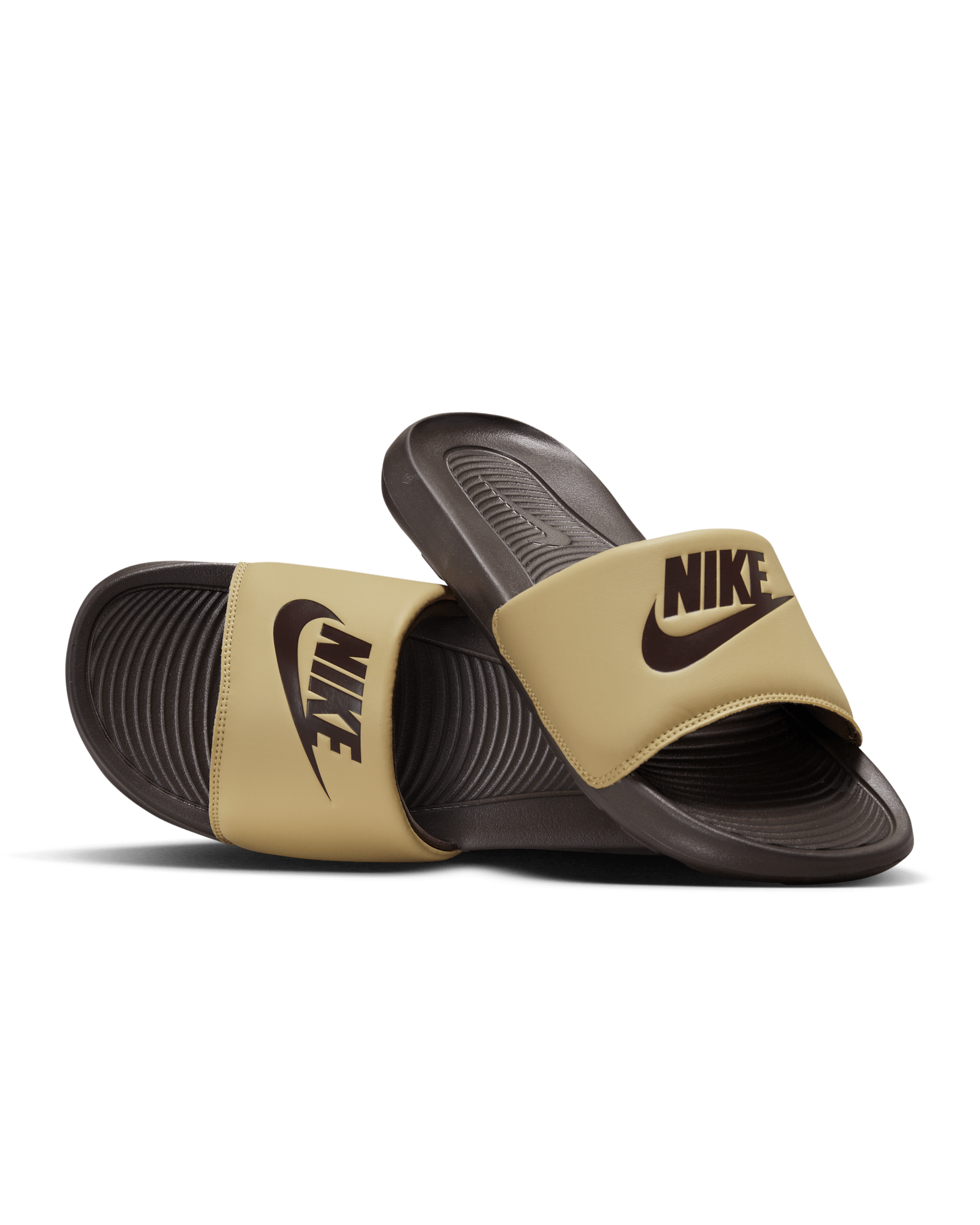 Nike Victori One Men's Slides - Wheatgrass/Baroque Brown