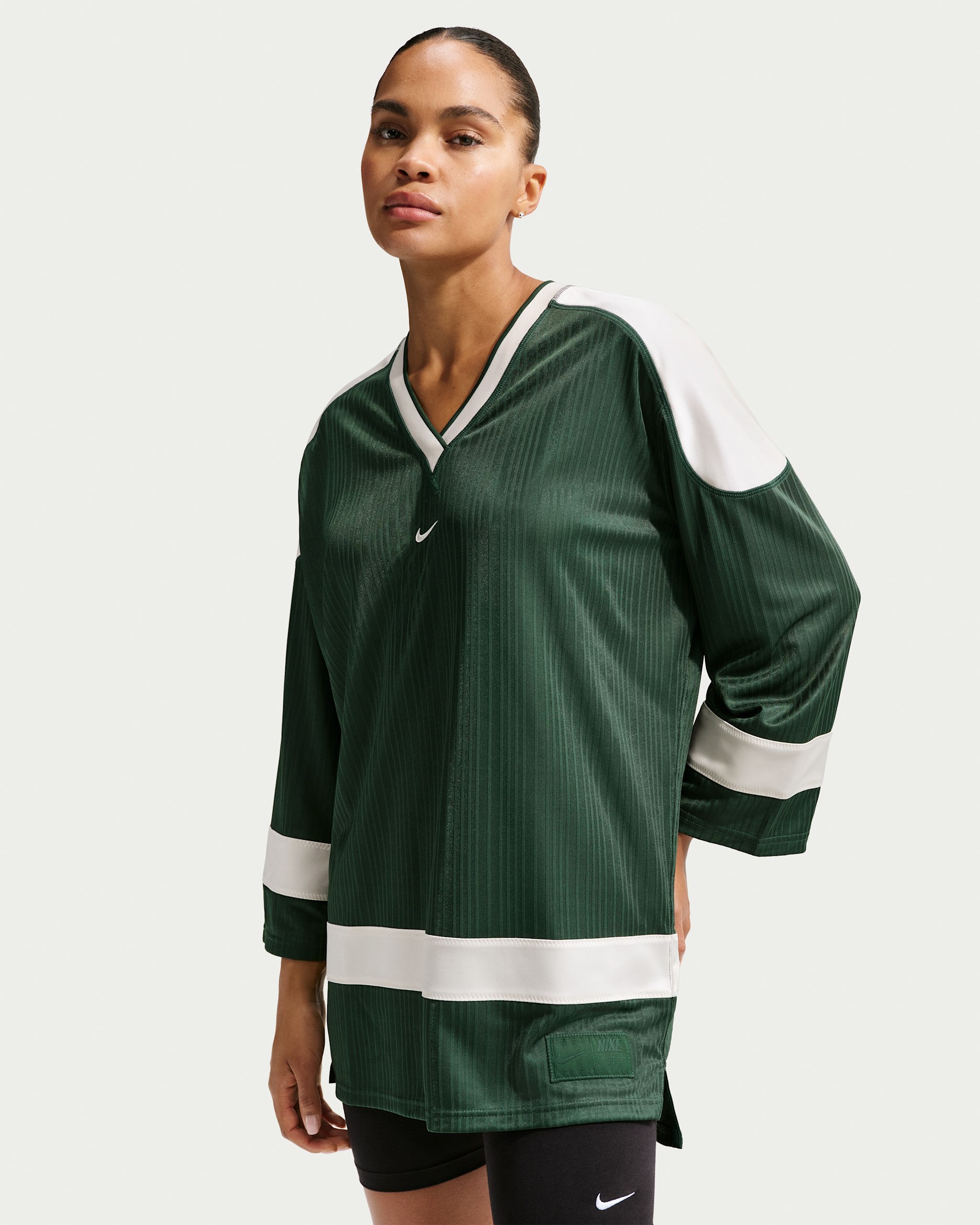 Nike Sportswear Women's Oversized Jersey Tunic - Fir/Chalk/Chalk