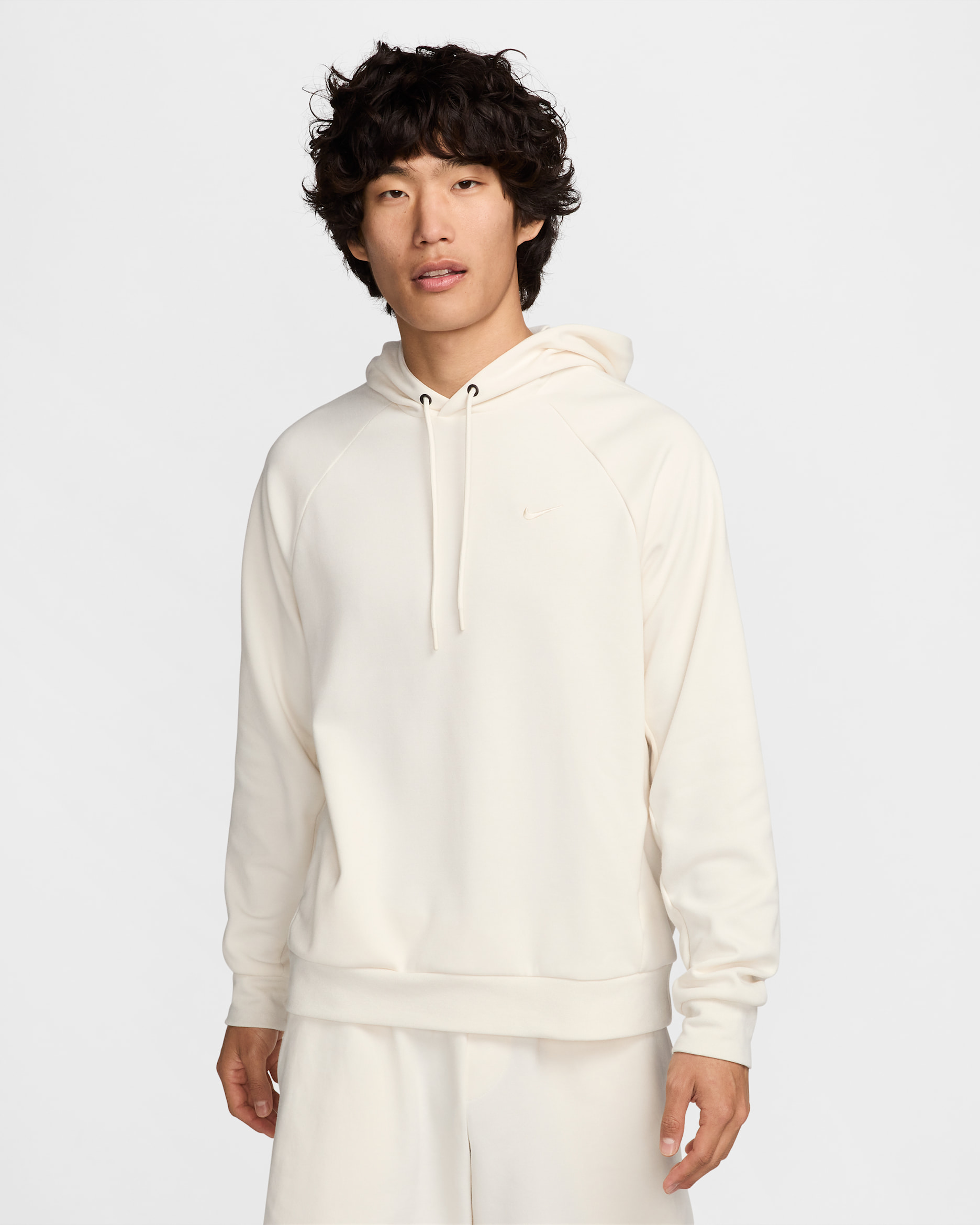 Nike Primary Fleece Men's Dri-FIT UV Pullover Performance Hoodie - Pale Ivory/Pale Ivory