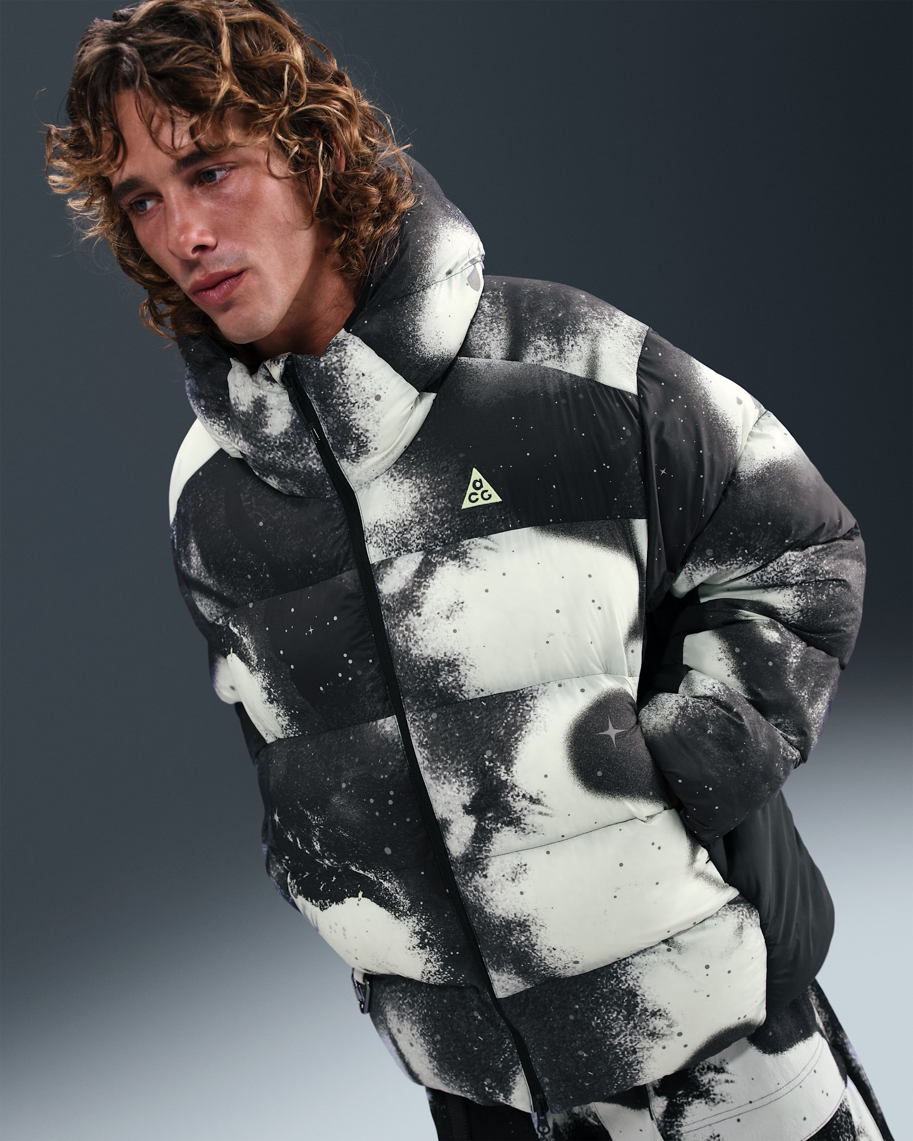 Casaco Therma-FIT ADV Nike ACG "Lunar Lake" para homem - Anthracite/Preto