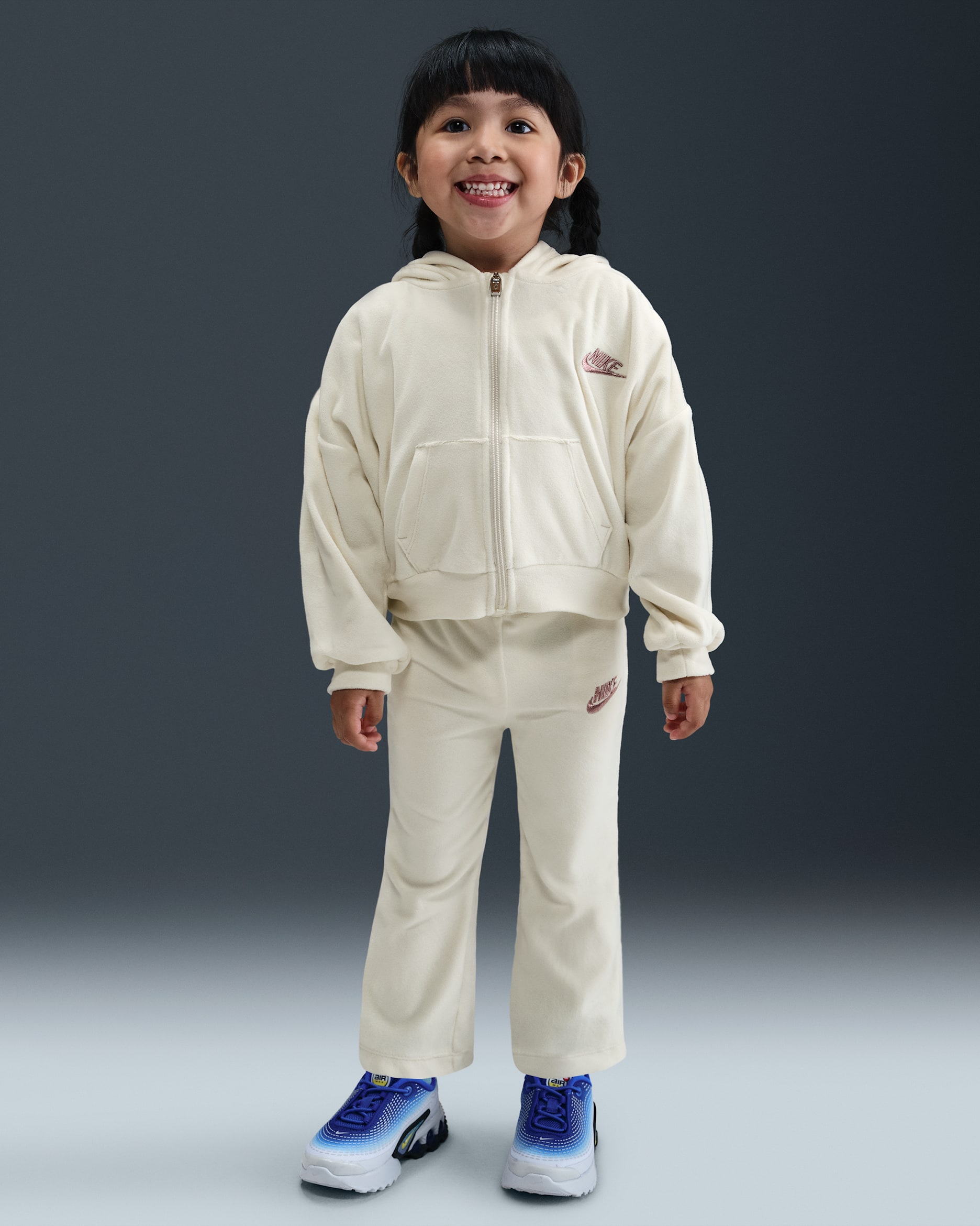 Nike Toddler 2-Piece Velour Flared Leggings Set - Soft Pearl