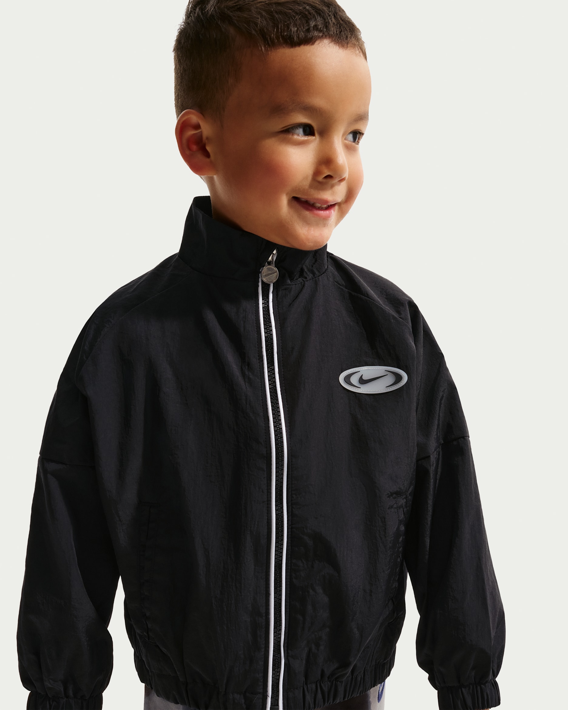 Nike Toddler Hoodless Windbreaker - Black
