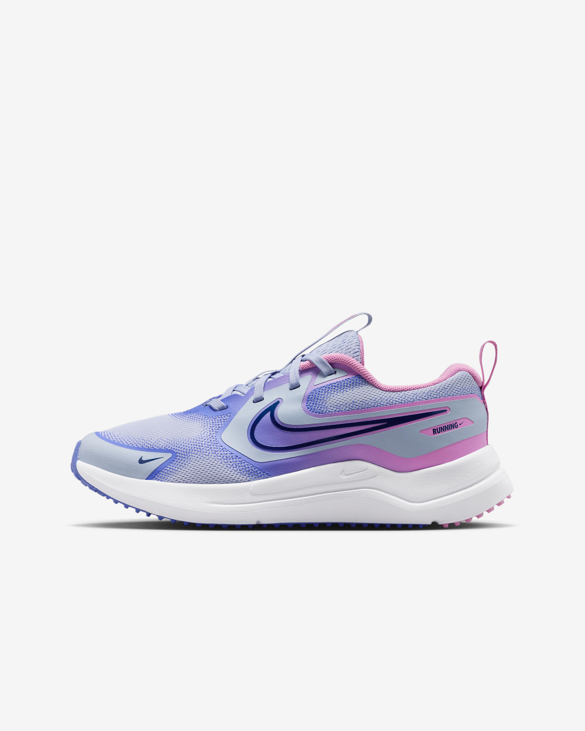 Nike Cosmic Runner Big Kids' Road Running Shoes - Ghost/Sapphire/Light Magenta/Midnight Navy