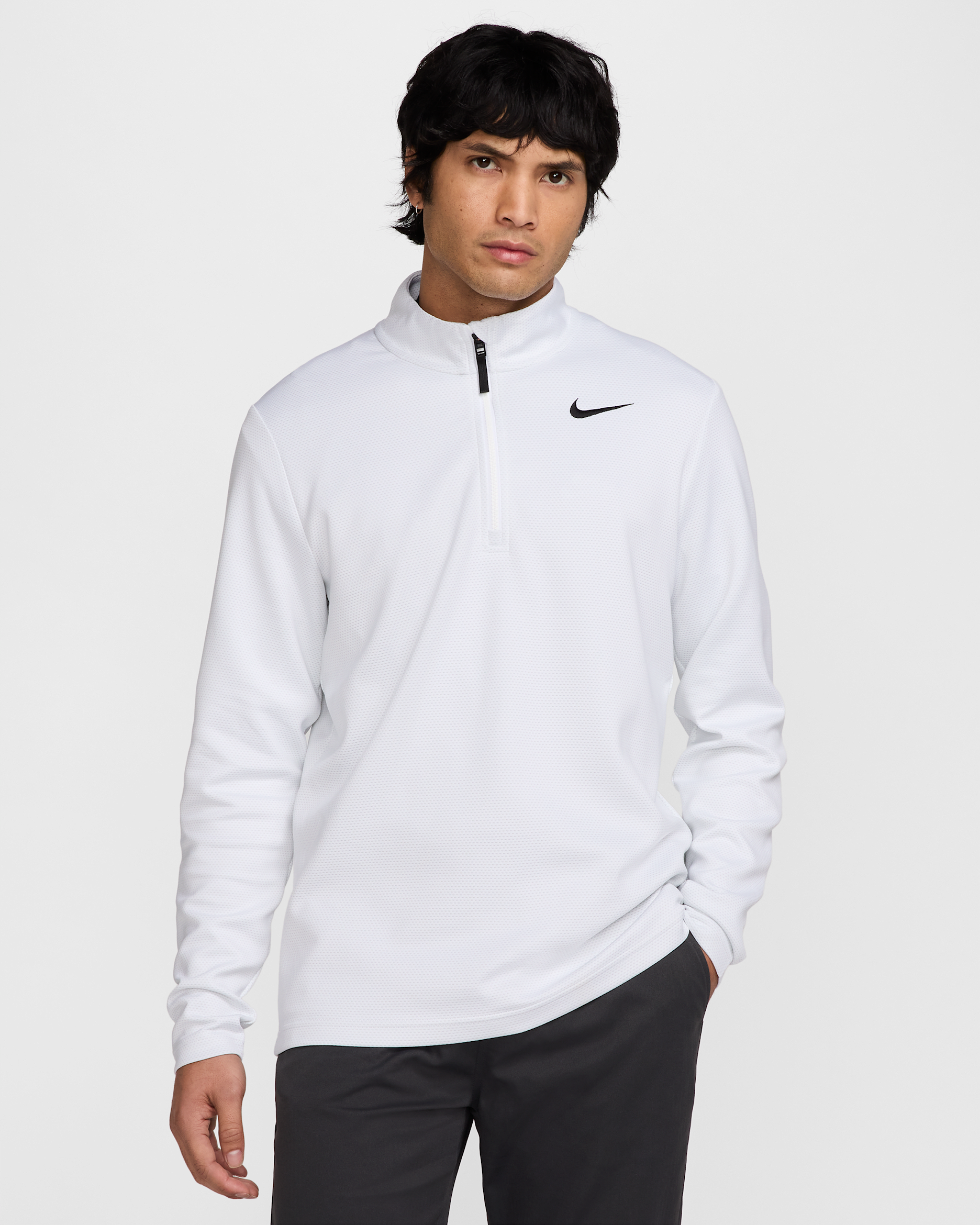 Nike Victory Men's Dri-FIT 1/2-Zip Golf Top - White/Pure Platinum/Black