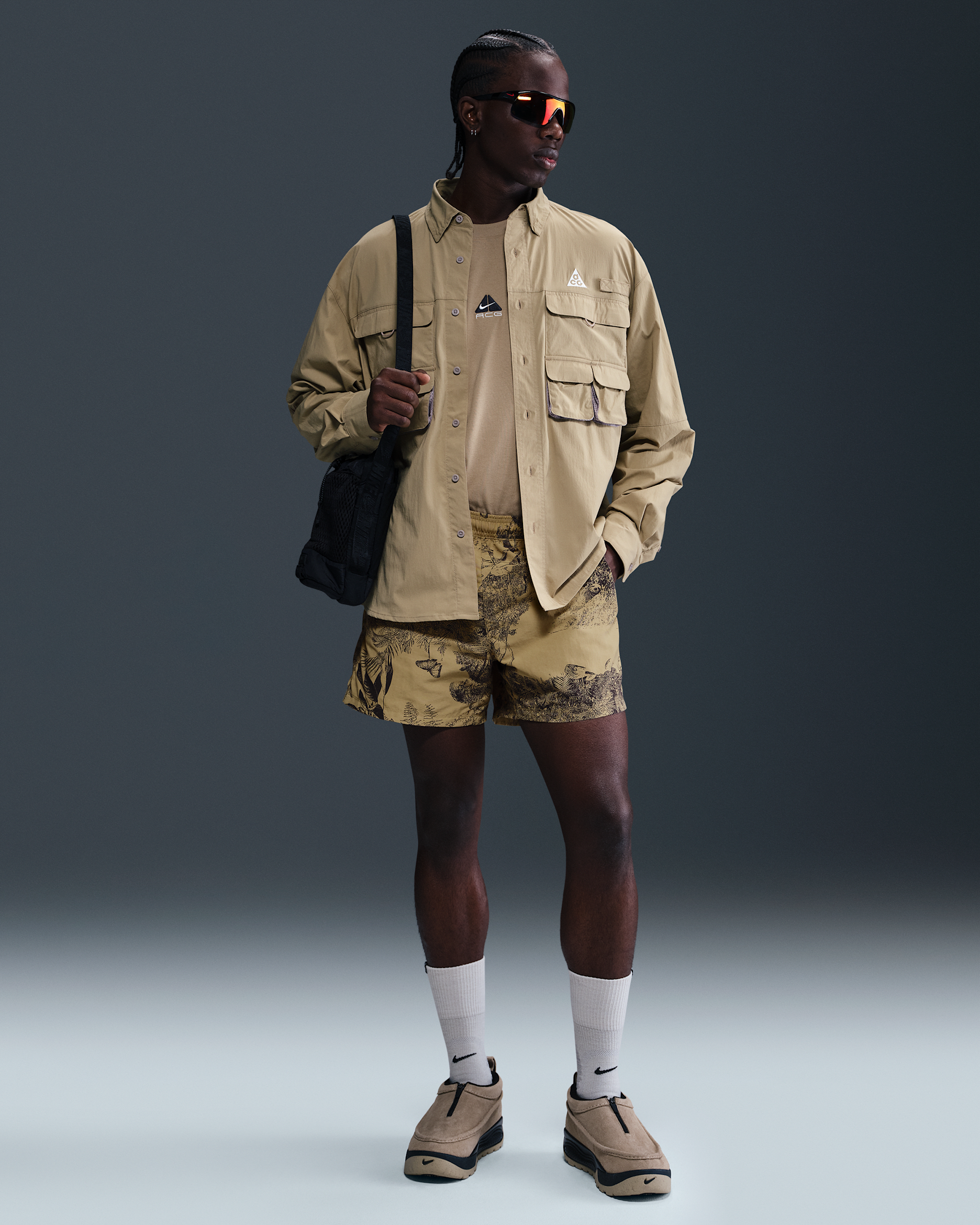 Nike ACG 'Reservoir Goat' herenshorts met print - Parachute Beige/College Grey/Summit White