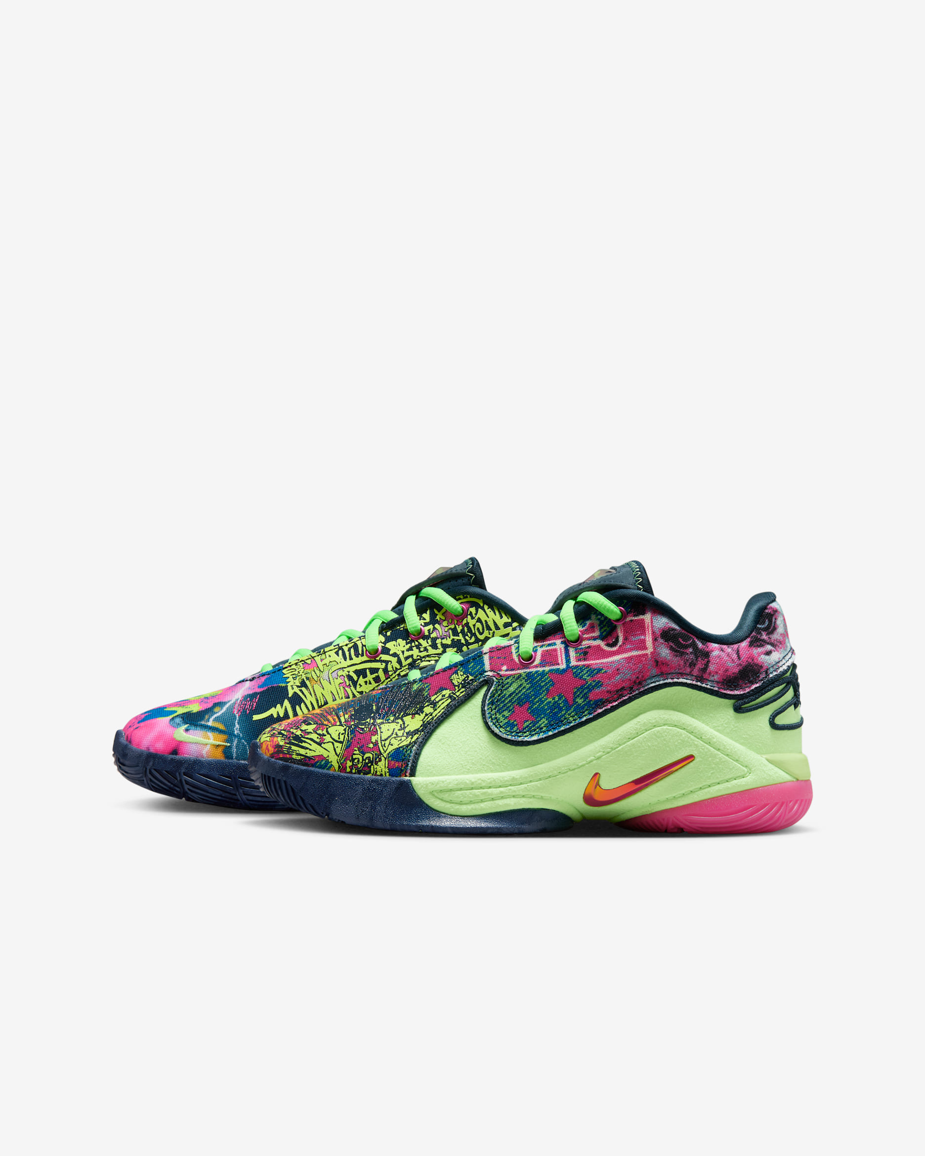 LeBron XXII Big Kids' Basketball Shoes - Blustery/Ghost Green/Diffused Blue/Fireberry